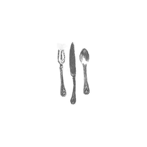 Falcon Dollhouse Miniature 3-Piece Place Setting Set - Perfect for Miniature Tea Parties, Dollhouse Dining Rooms & Collectors Displays
