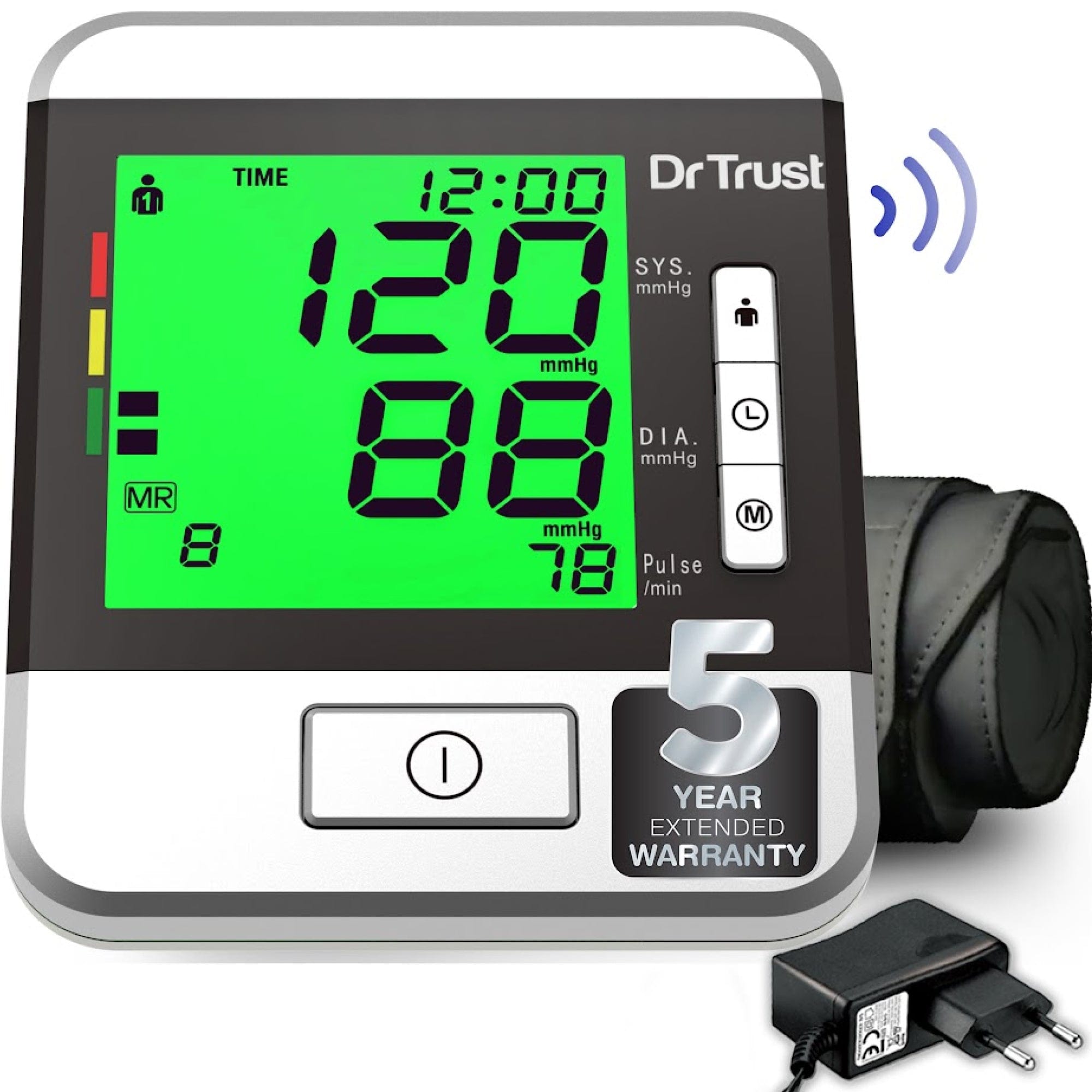 Dr Trust USA Goldline Digital Blood Pressure Monitor - Accurate BP Testing Machine for Home Use - Ideal for Health Monitoring & Heart Care