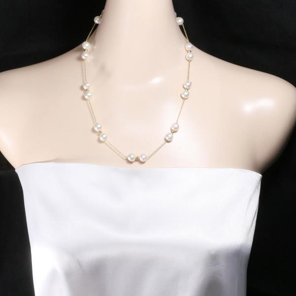 18K Yellow Gold Pearl Necklace for Women - Elegant Cultured Pearl Jewelry Gift for Birthday, Anniversary & Special Occasions