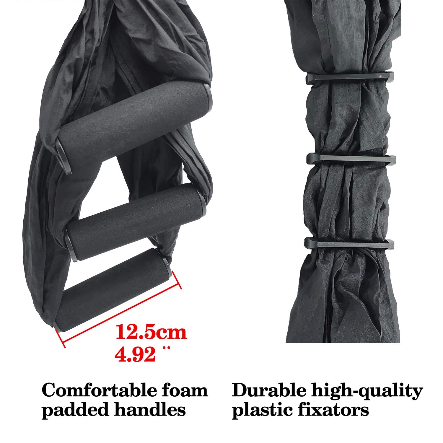 Aerial Yoga Swing Set with 2 Extension Straps - Anti-Gravity Ceiling Hanging Yoga Sling for Adults & Kids - Wide Flying Yoga Inversion Tool for Home Gym, Studio Workouts & Relaxation