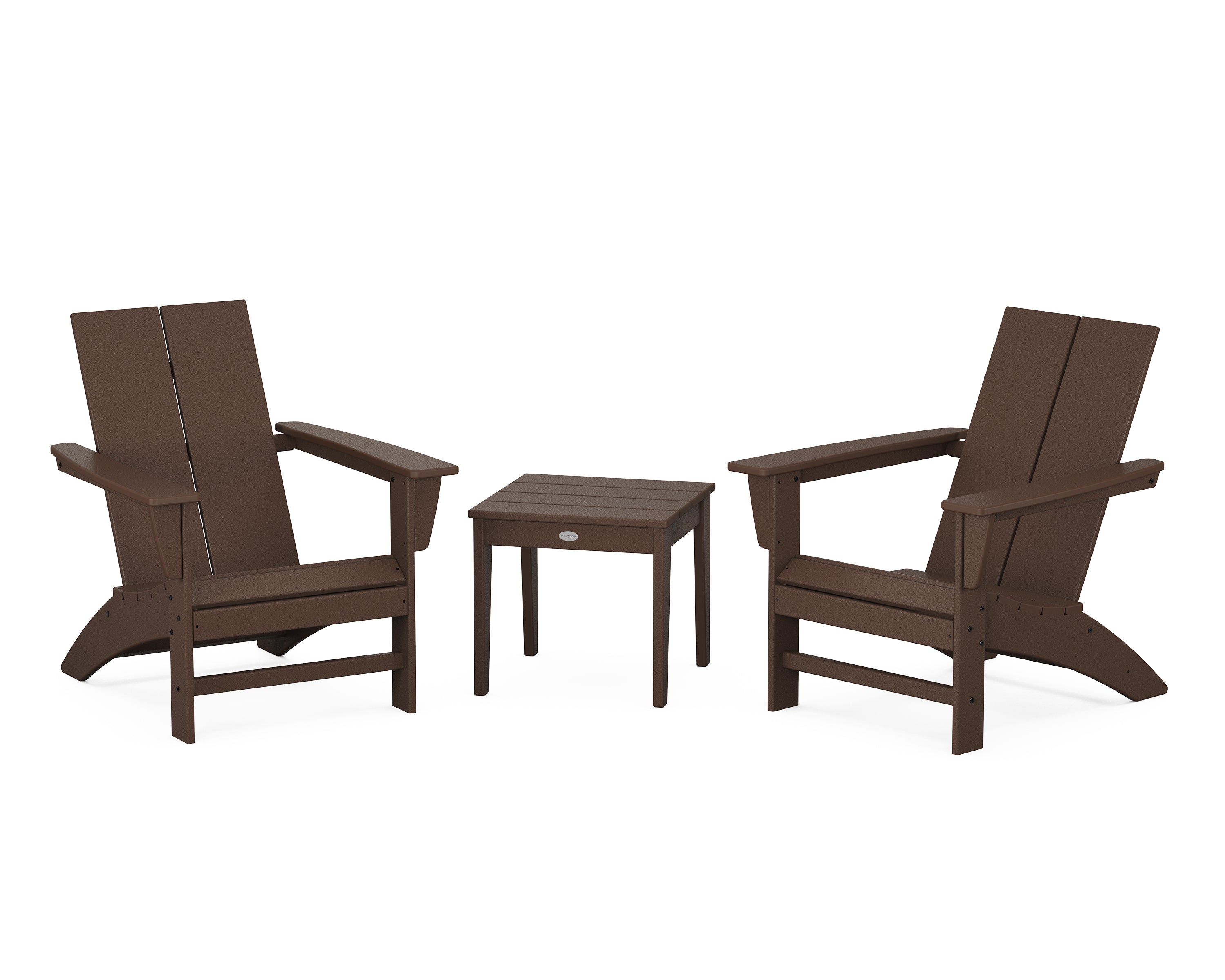 POLYWOOD Country Living Cottage Modern Adirondack Chair 3-Piece Outdoor Patio Set - Perfect for Backyard, Garden & Poolside Relaxation