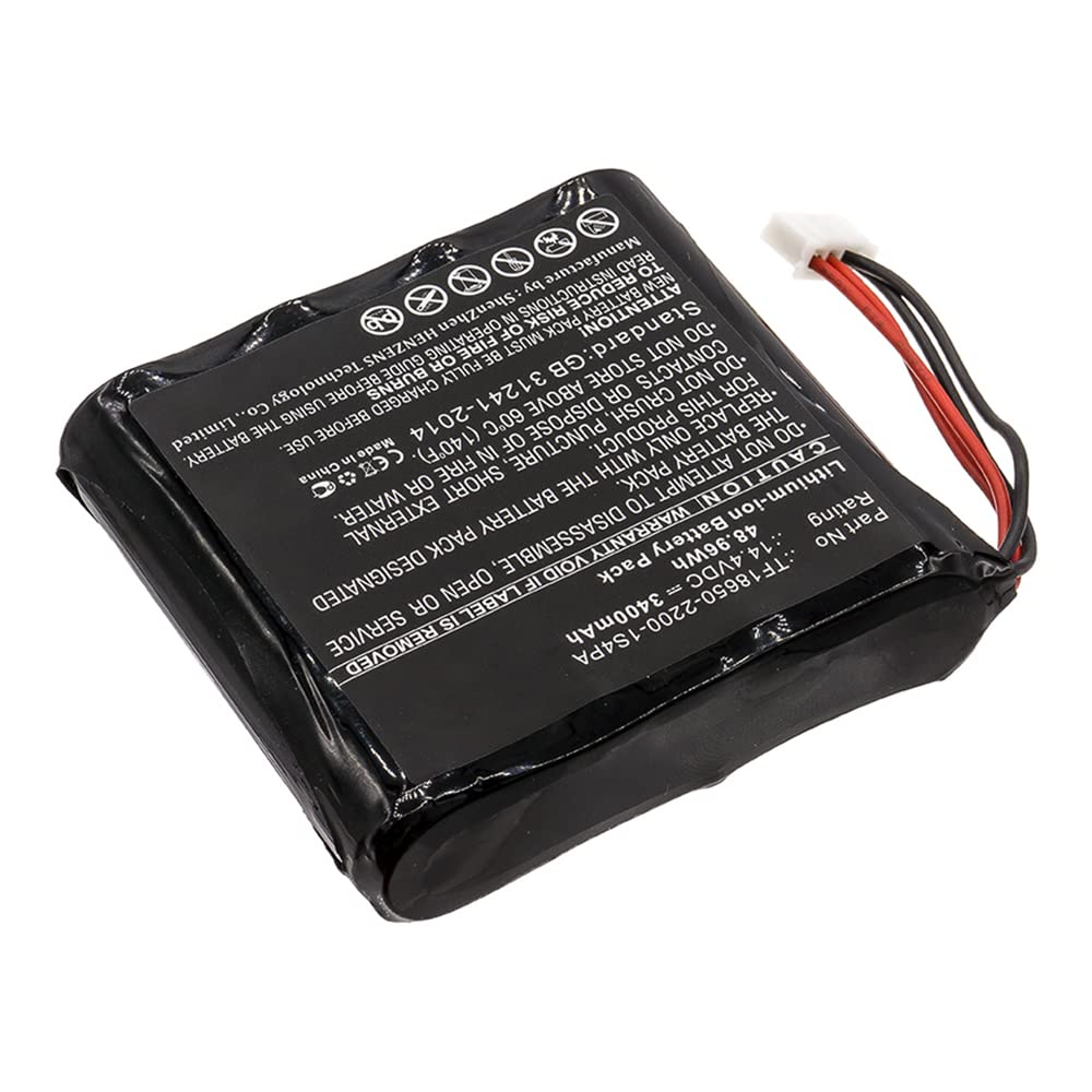 Synergy Digital Speaker Battery - 14.4V Li-ion 3400mAh Replacement for TF18650-2200-1S4PA - Perfect for Outdoor Events, Home Theater Systems & Portable Audio Devices