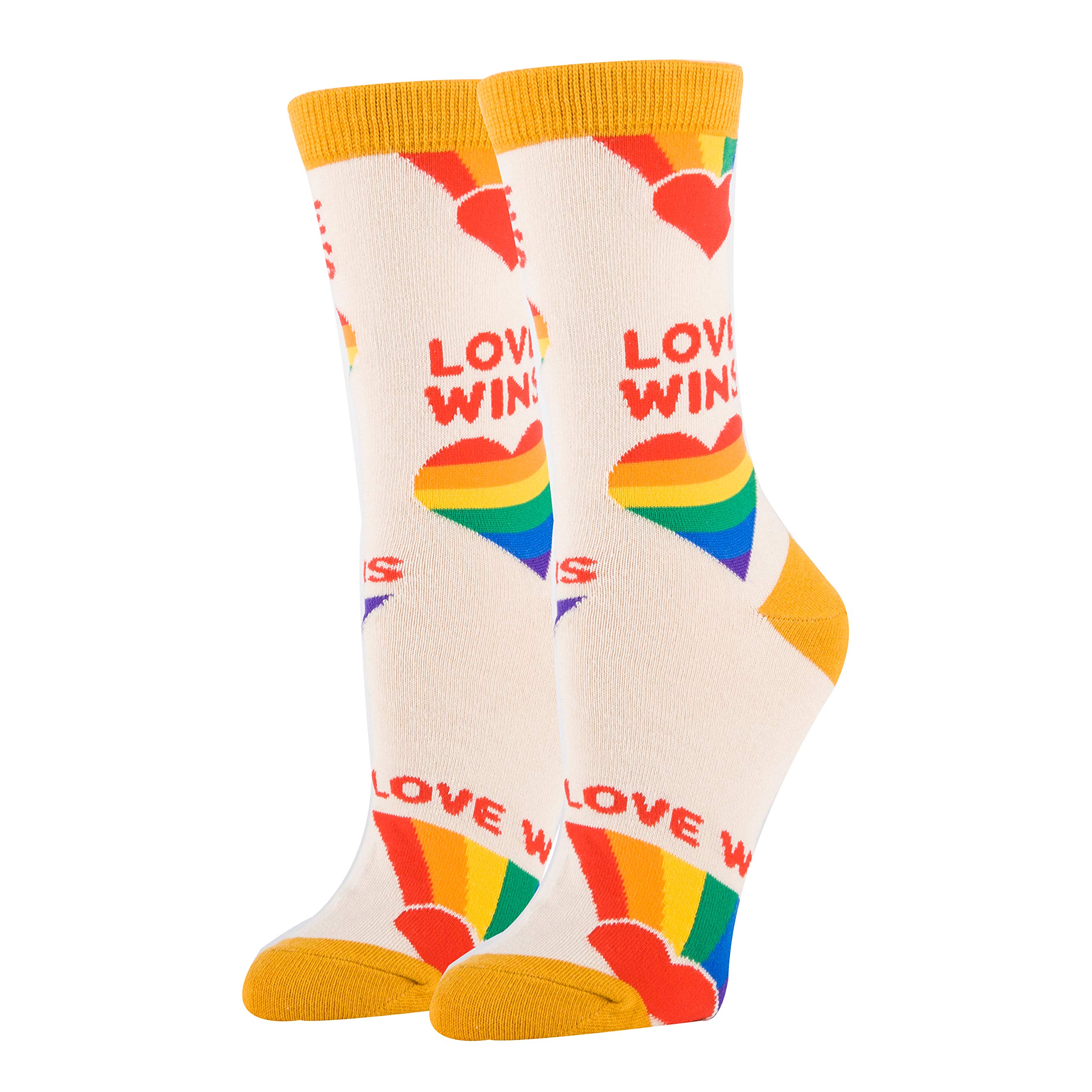 Oooh Yeah Women's Fun Novelty Crew Socks - Positive & Crazy Cool Socks for Everyday Wear, Gifts & Casual Outfits