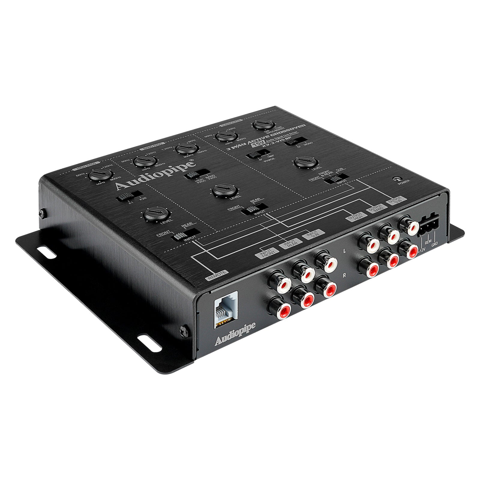 3-Way Active Crossover with Bandpass Filter for Car Audio Systems - XV-3-V15BP - Perfect for Home Theater & Professional DJ Setups