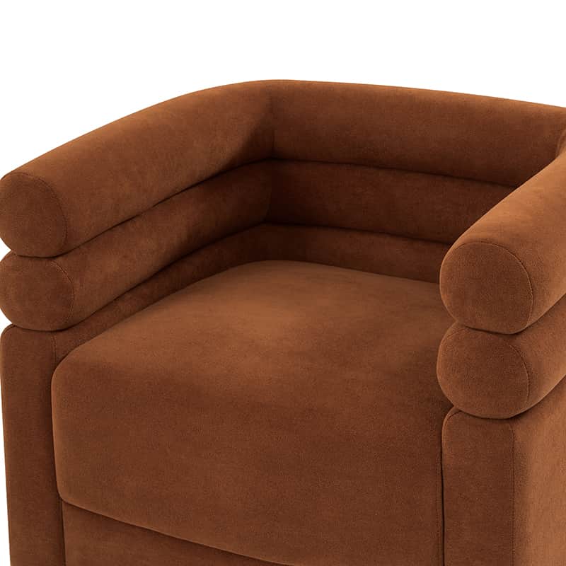 Benita 360 Degree Swivel Office Chair with Chenille Fabric & Plush Pillow - Ergonomic Desk Chair for Home Office, Gaming, and Study
