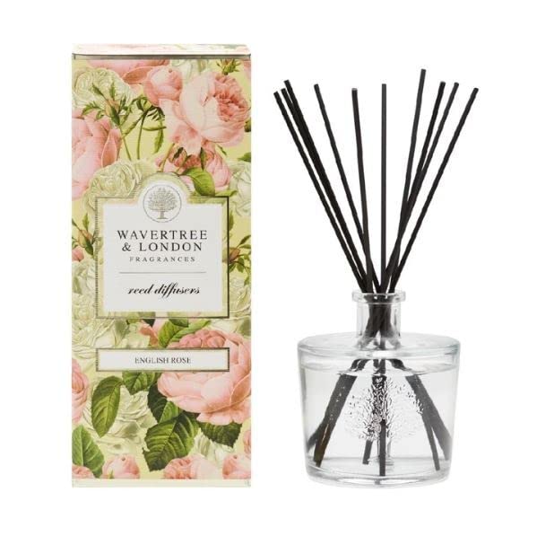 Australian Soapworks Wavertree & London Reed Diffuser 250ml - English Rose Fragrance | Long-Lasting Home Aroma | Perfect for Living Room, Bedroom & Bathroom Decor