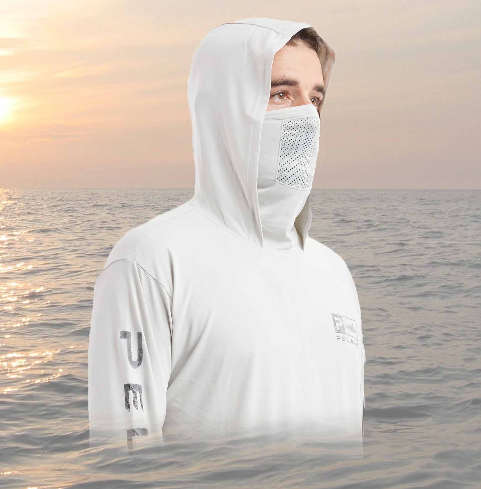 Pelagic Light Grey Long Sleeve Defcon Open Seas Performance Shirt - Fishing, Boating & Outdoor Activities
