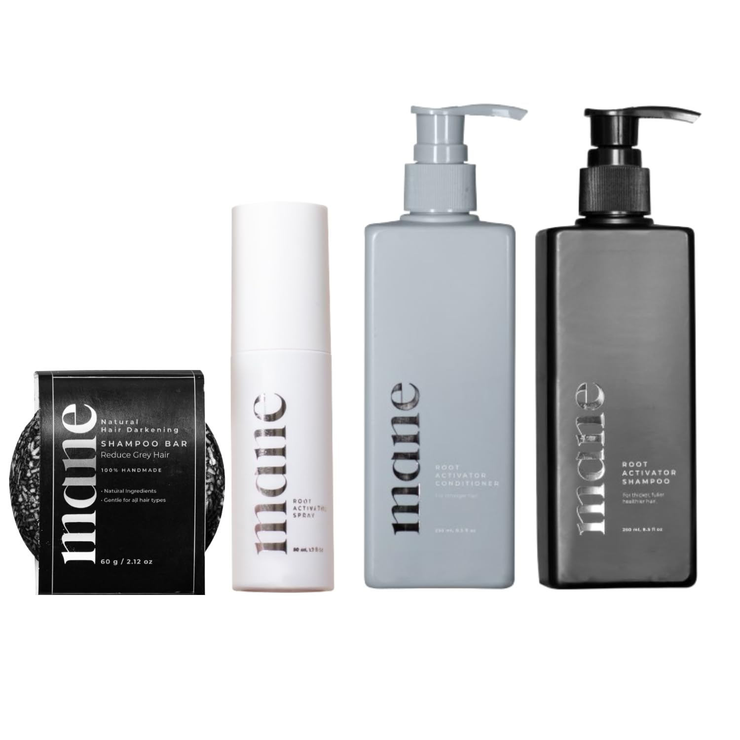 Natural Hair Growth Shampoo & Conditioner Set with Hair Spray & Anti-Gray Bar Soap - Stimulates Follicles, Thickens Hair & Reverses Gray for Men & Women - Perfect for Daily Hair Care & Salon-Quality Results at Home