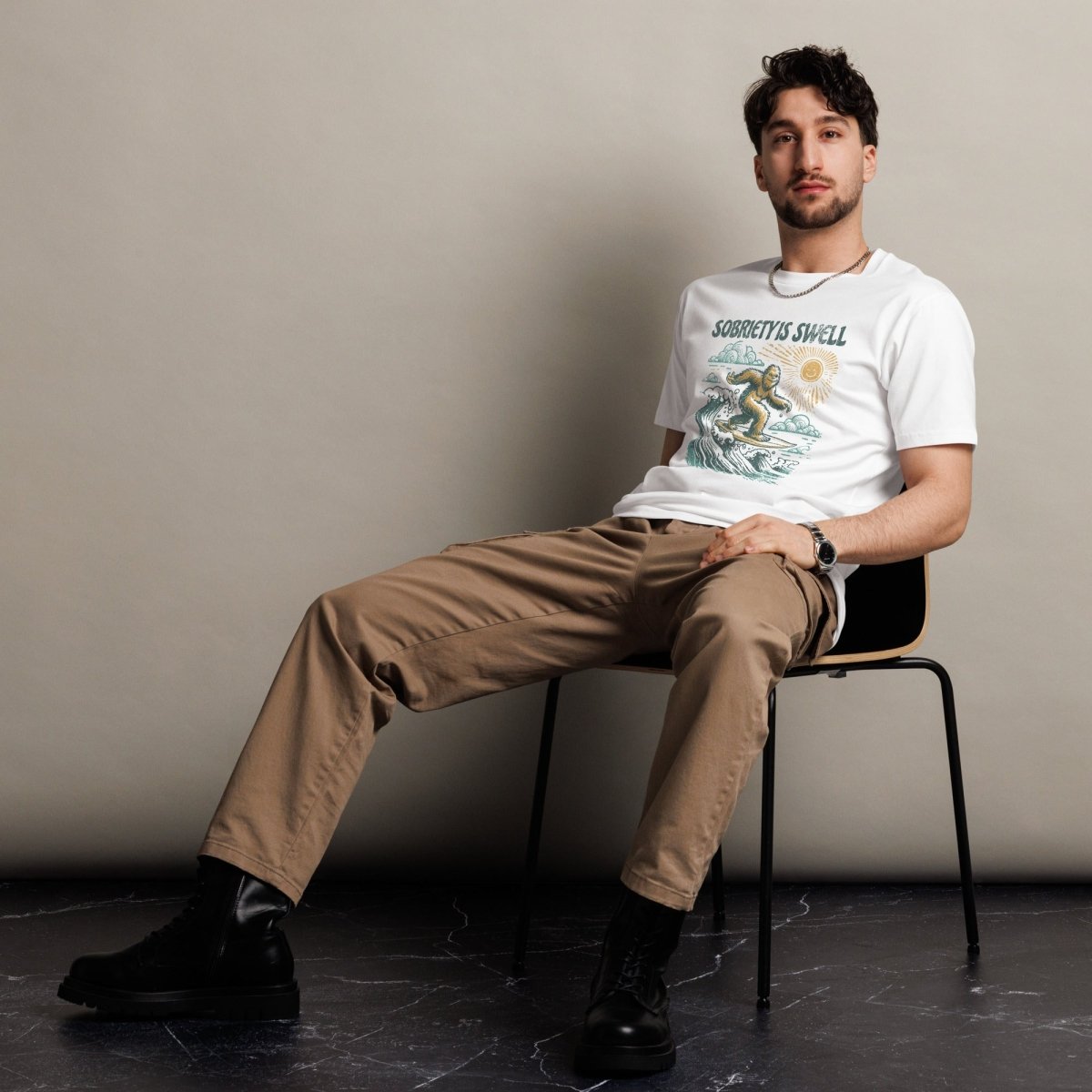 Sobriety is Swell Premium Unisex T-Shirt - Comfortable Cotton Tee for Men & Women - Perfect for Sober Living, Recovery Support & Casual Wear