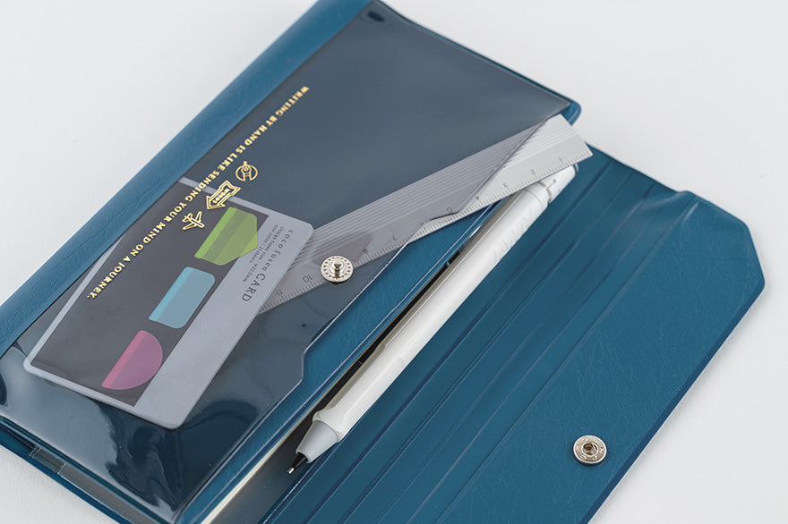 Hobonichi Techo 2025 Alettone Navy Weeks Cover - Slim Planner Cover Only for Daily Journaling, Work Planning & Personal Organization