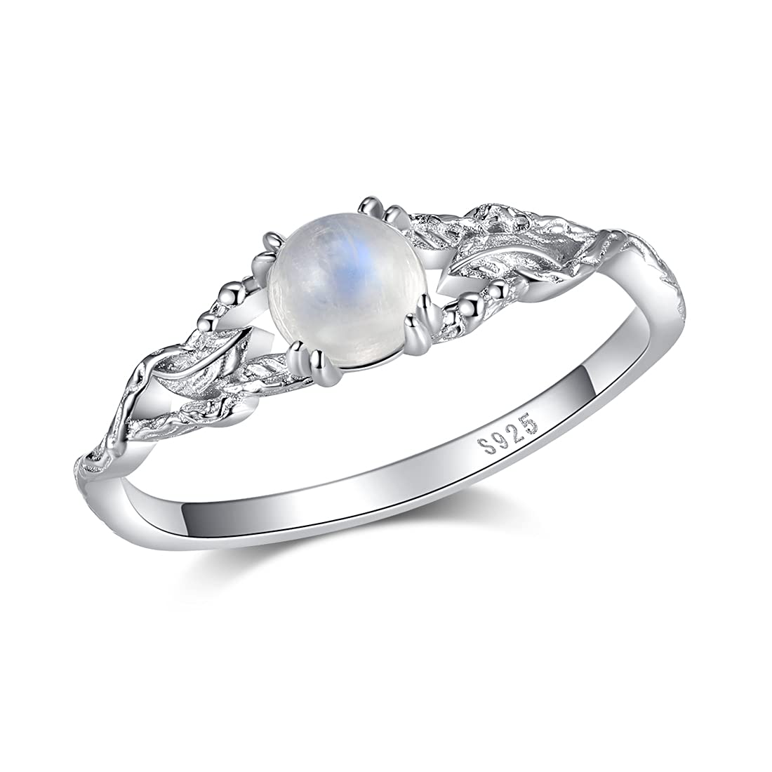 Authentic Rainbow Moonstone Sterling Silver Ring for Women – Dainty Minimalist Thumb Ring, Trendy Statement Band – Perfect for Everyday Wear, Gifts & Boho Jewelry Collection