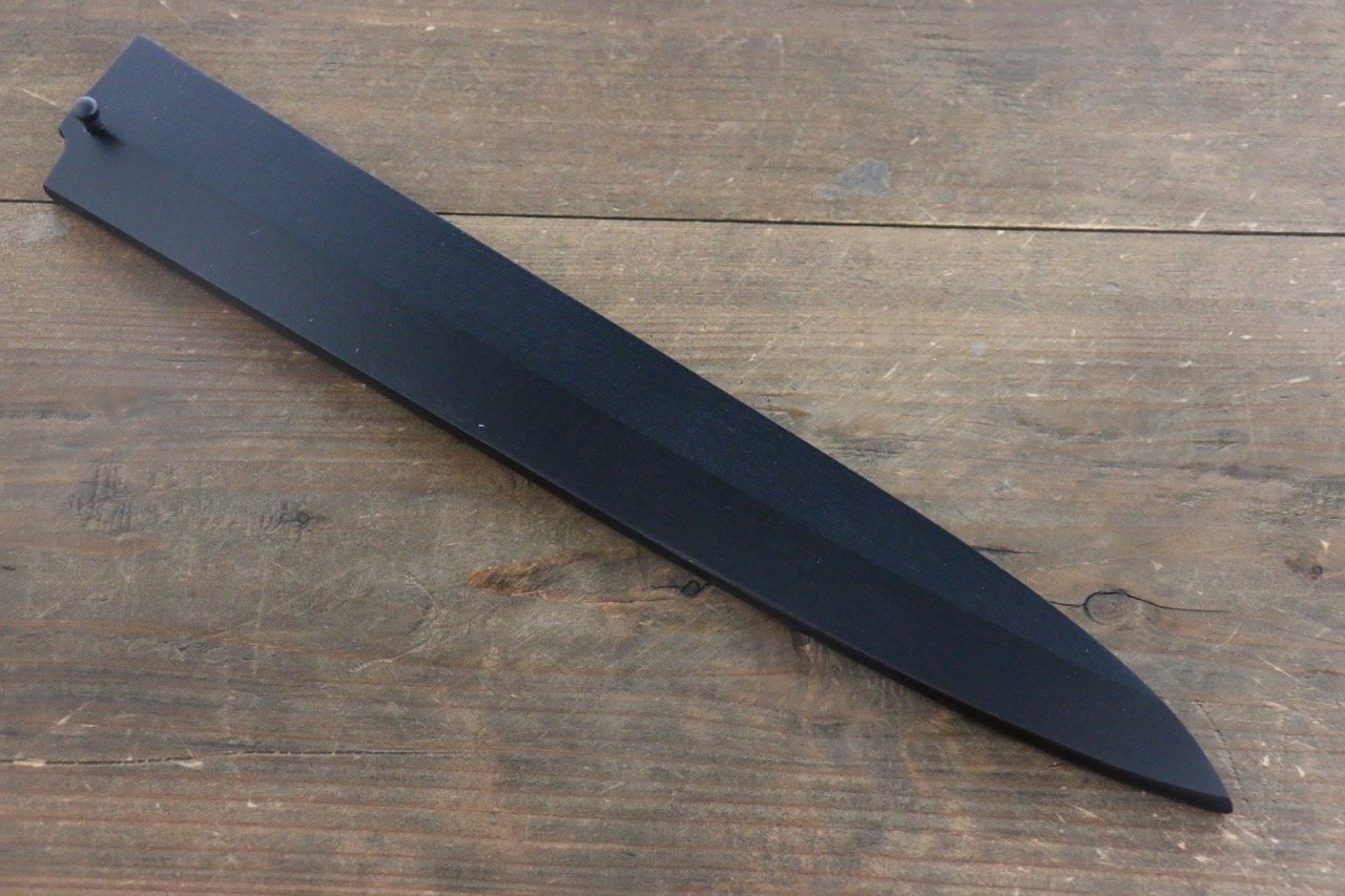 Premium Black Saya Sheath for 300mm Yanagiba Knife - Handcrafted Plywood Pin - Perfect for Sushi Chefs & Japanese Knife Protection