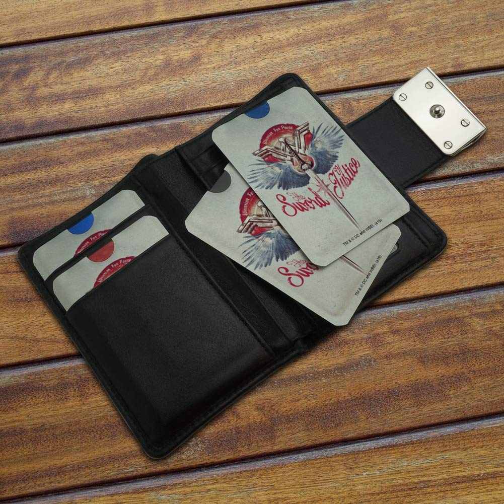 Wonder Woman Movie Sword of Justice RFID Blocking Credit Card Holder Set of 4 - Stylish Wallet Protector for Women, Travel & Everyday Use