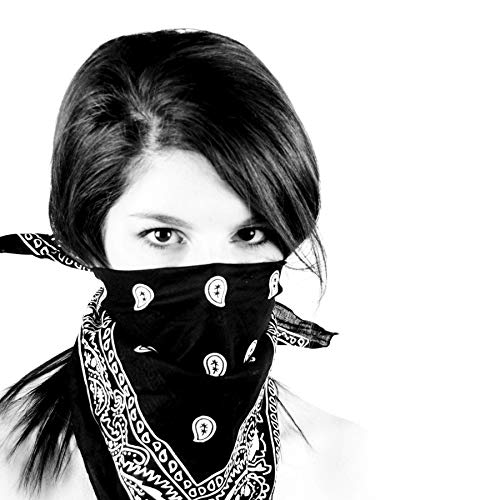 50 Pack Western Style Bandanas for Cowboys, Ranchers & Outdoor Enthusiasts - Perfect for Rodeos, Horse Riding, Farm Work & Country Fashion