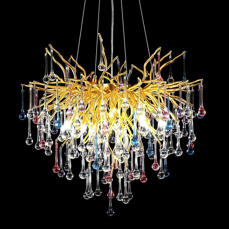 Doris Crystal Branch Chandelier - Elegant Modern Ceiling Light Fixture for Dining Room, Living Room, Bedroom & Entryway | Energy Efficient LED Lighting for Home Decor
