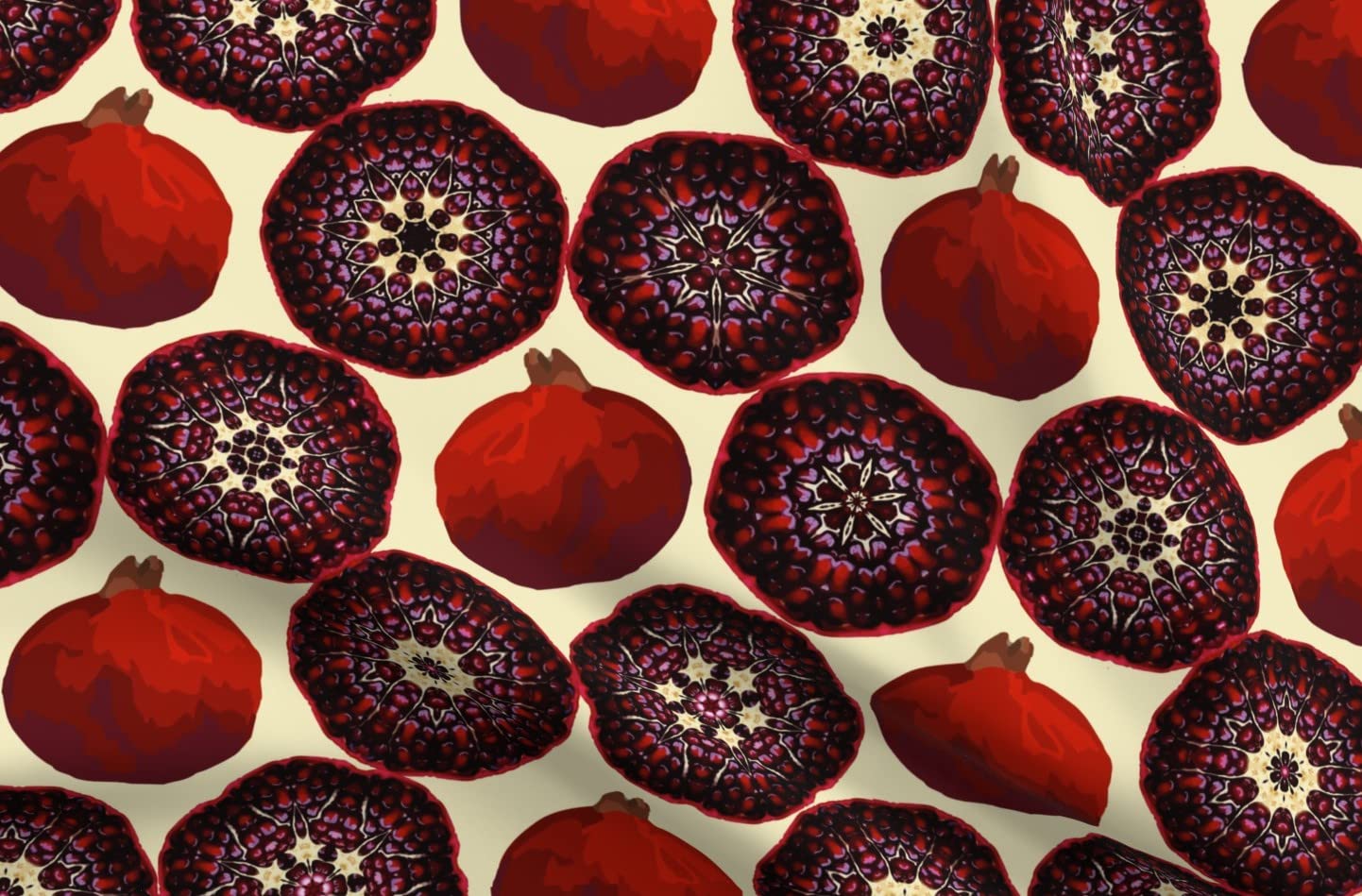 Fruit Watercolor Moroccan Food Modern Printed Minky Fabric Fat Quarter - Soft Plush Fabric for Sewing Baby Blankets, Quilt Backing & DIY Plush Toys - Perfect for Nursery Decor, Gift Making & Craft Projects