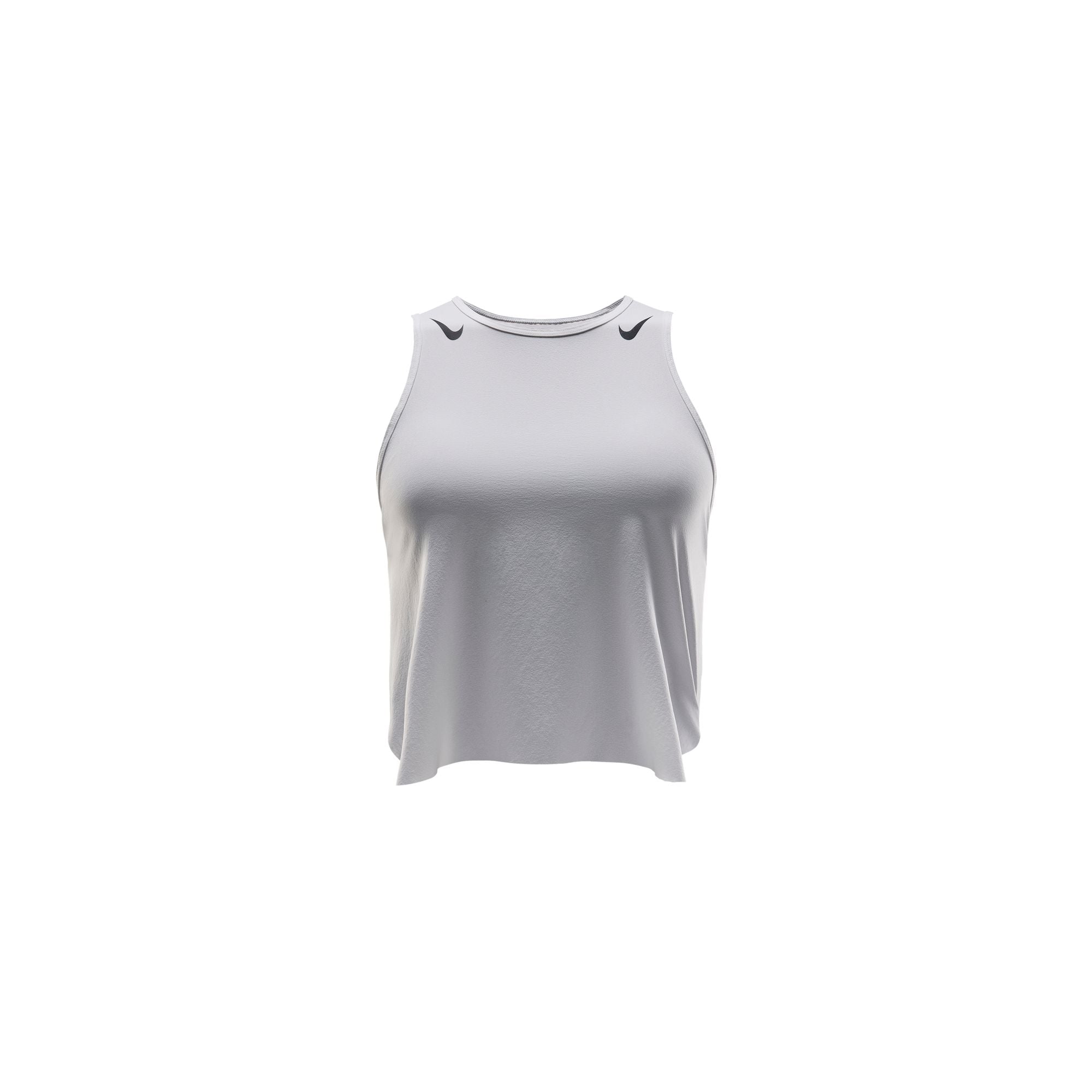 Women's AeroSwift Dri-FIT ADV Cropped Running Tank Top - Moisture Wicking, Breathable Workout Shirt (White/Black) | Perfect for Gym, Jogging & Outdoor Sports