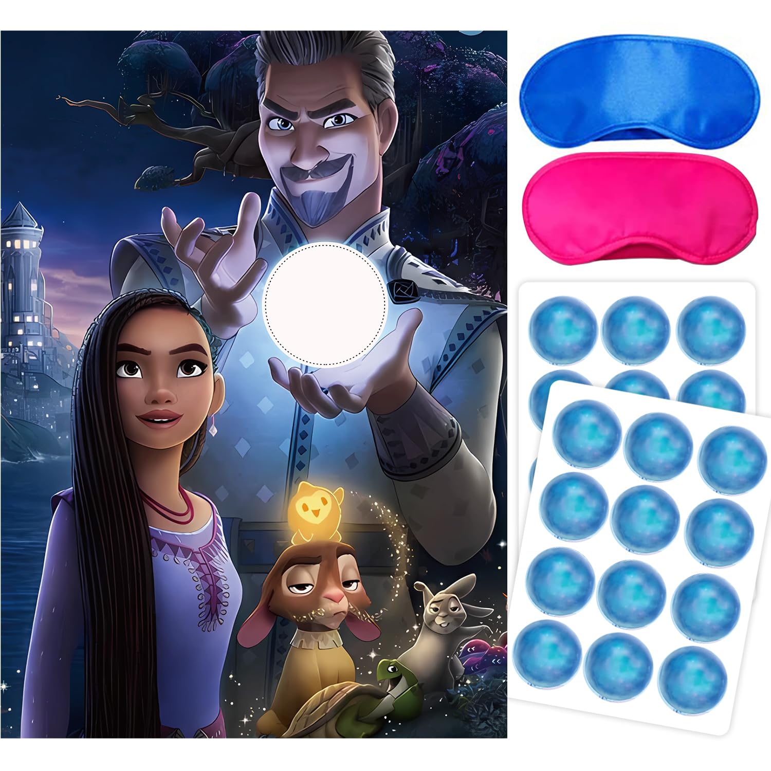 Wish Party Supplies - 24PCS Large Stickers & Decorations for Boys & Girls Birthday Parties | Fun Party Games & Favors for Kids Celebrations