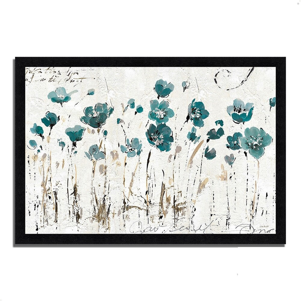 Abstract Balance VI Blue by Lisa Audit - Framed Wall Art Painting Print for Living Room, Bedroom & Office Decor
