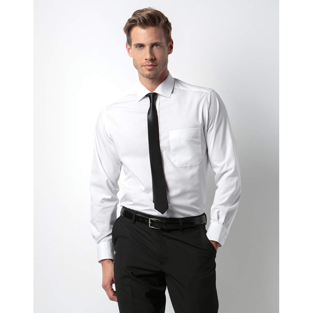 Premium Non-Iron Men's Long Sleeve Dress Shirt - Wrinkle-Free Business Casual & Formal Wear for Office, Wedding & Special Occasions