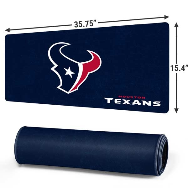 Extra Large Gaming Mouse Pad with Officially Licensed NFL Houston Texans Distressed Design - Non-Slip Rubber Base, Stitched Edges & Waterproof Surface - Perfect Desk Mat for Keyboard and Mouse - Ideal for PC Gaming, Office Work & Home Computer Setup