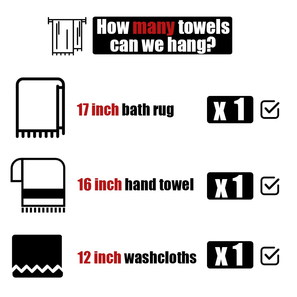 18 Inch Stainless Steel Towel Bar - Chrome Polished Wall Mount Bathroom Towel Rack (20.47