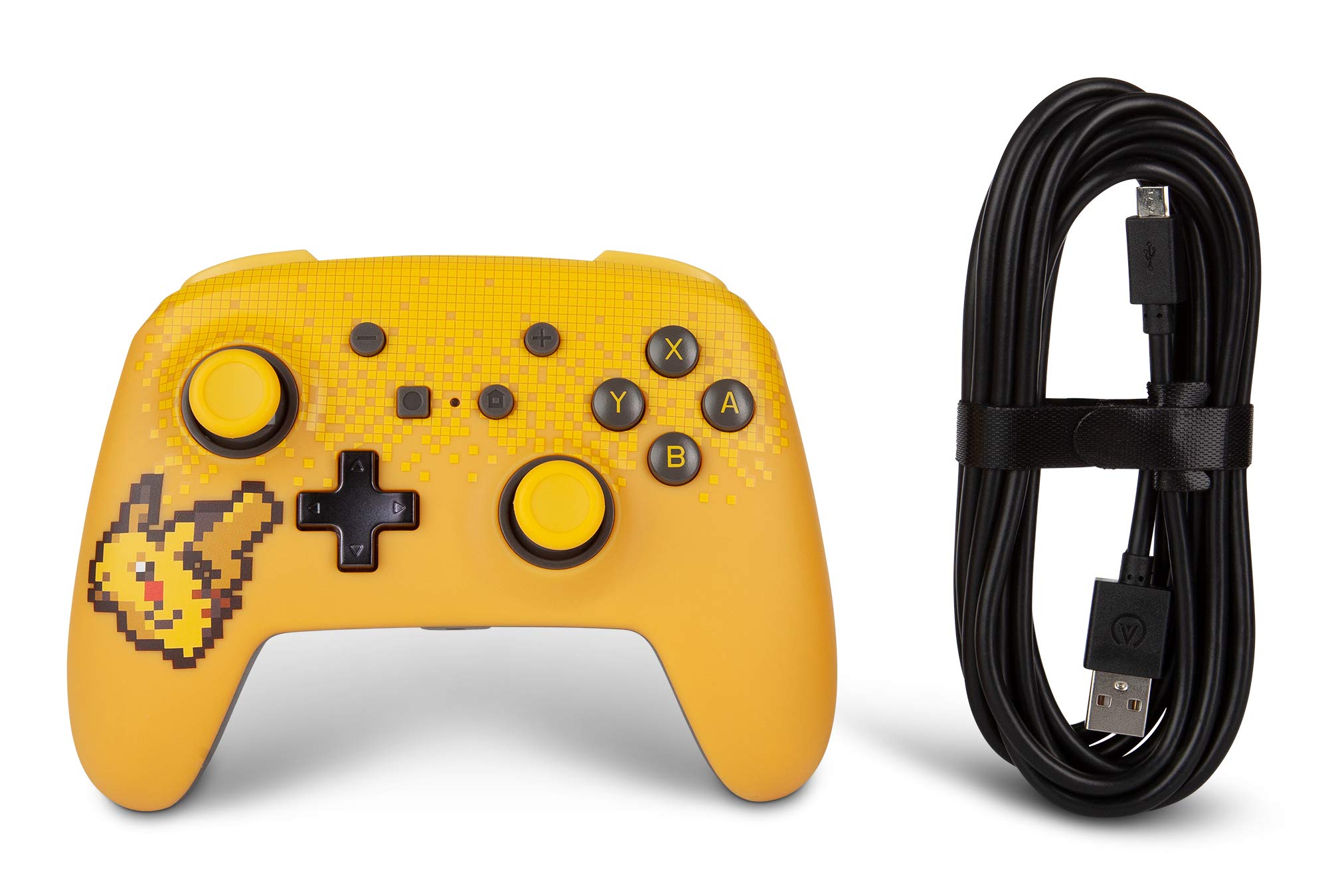 PowerA Pokemon Enhanced Wired Controller for Nintendo Switch - Pixel Pikachu Design, Ergonomic Gamepad with 10ft Cable, Wired Video Game Controller for Smash Bros, Mario Kart & Zelda - Perfect for Gaming Enthusiasts & Collectors