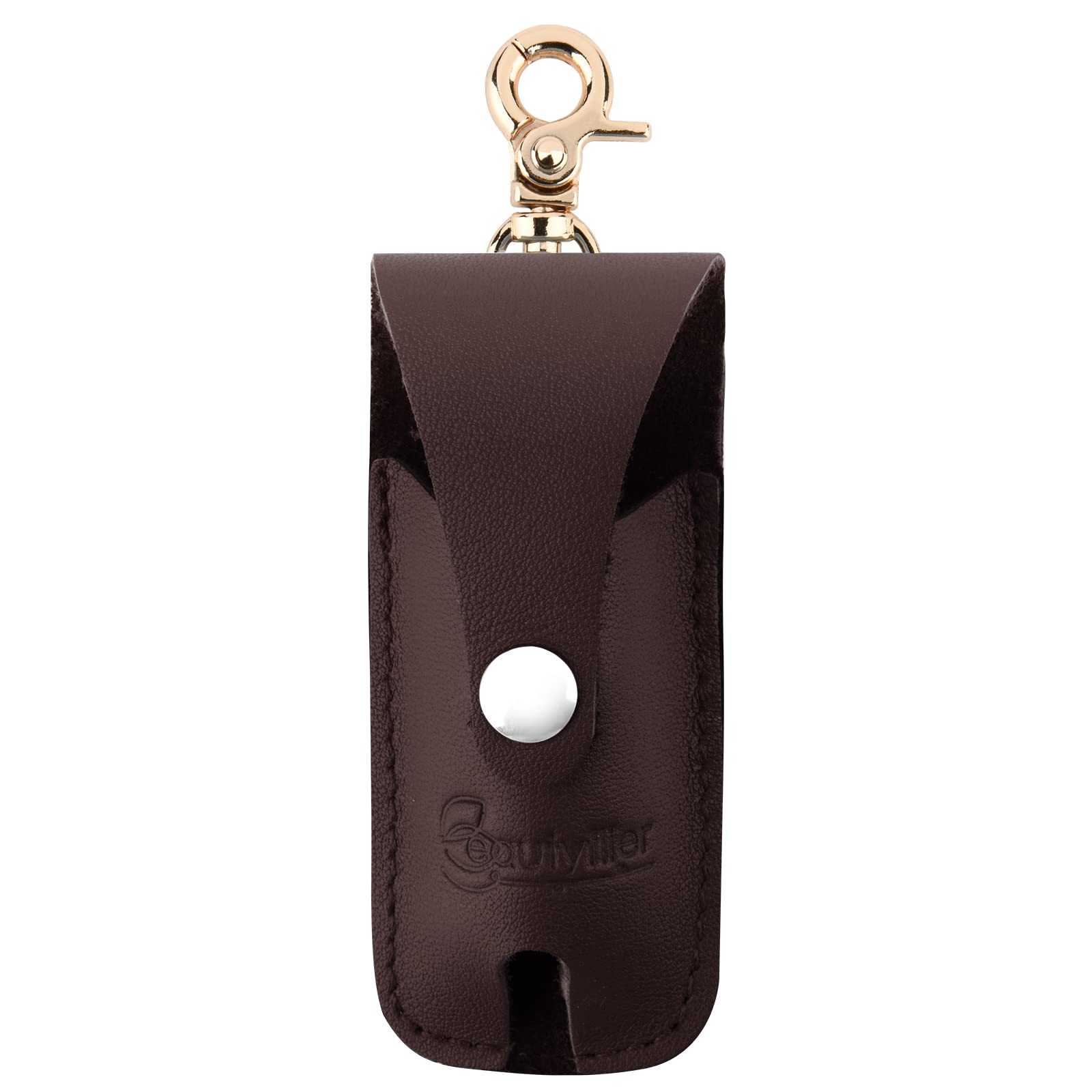 Beautyflier Clip-on Lipstick Sleeves - Soft Leather Keychain Lipstick Holder & Lip Balm Pouch for Travel - Flip Style Design - Perfect for Purse, Keychain & On-the-Go Touch Ups
