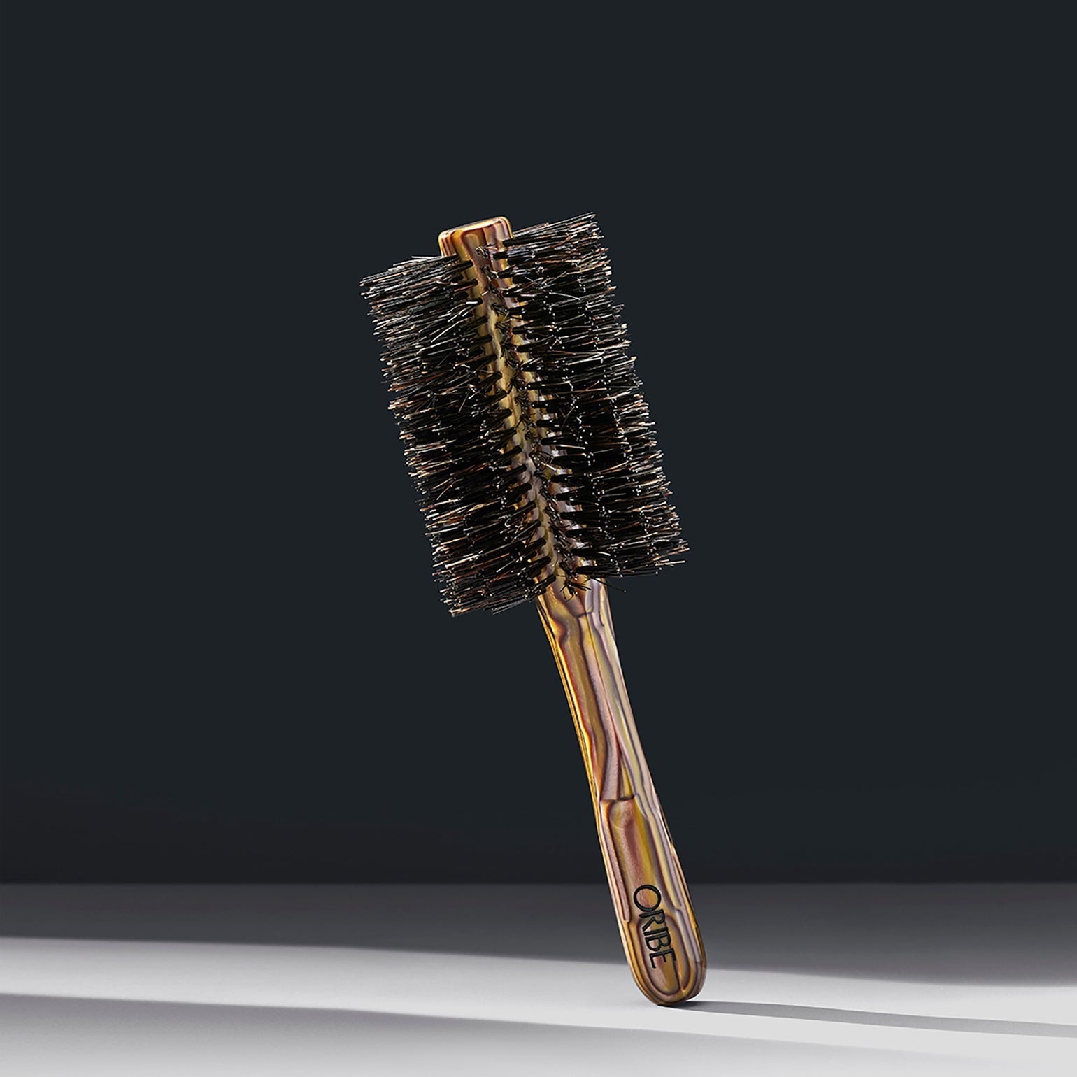 Italian Resin Large Round Hair Brush for Styling, Detangling & Smoothing - Perfect for Salon, Home & Travel Use