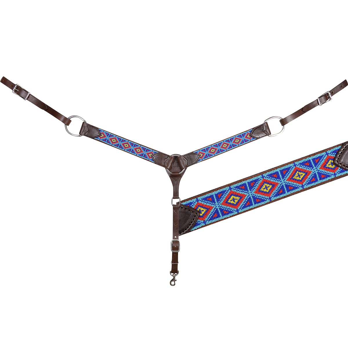 Cashel 2-Inch Beaded Breast Collar for Horses - Red | Western Riding & Show Accessories | Perfect for Trail Rides, Rodeos & Equestrian Events
