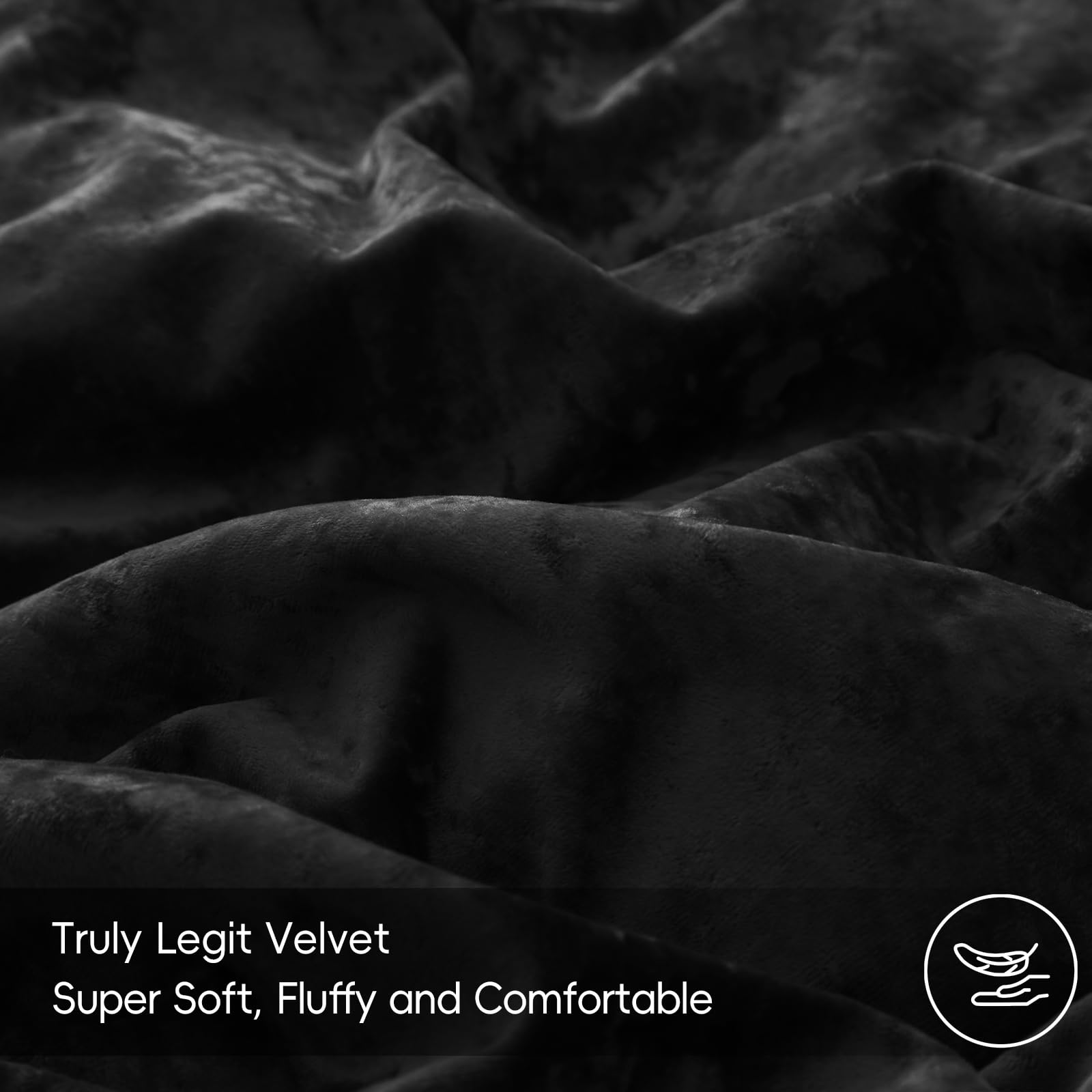 PHF Truly Velvet Duvet Cover Set Twin Size - 2pc Ultra Soft Breathable Comforter Cover with Pillow Shams, Luxury Flannel Bedding Collection (68
