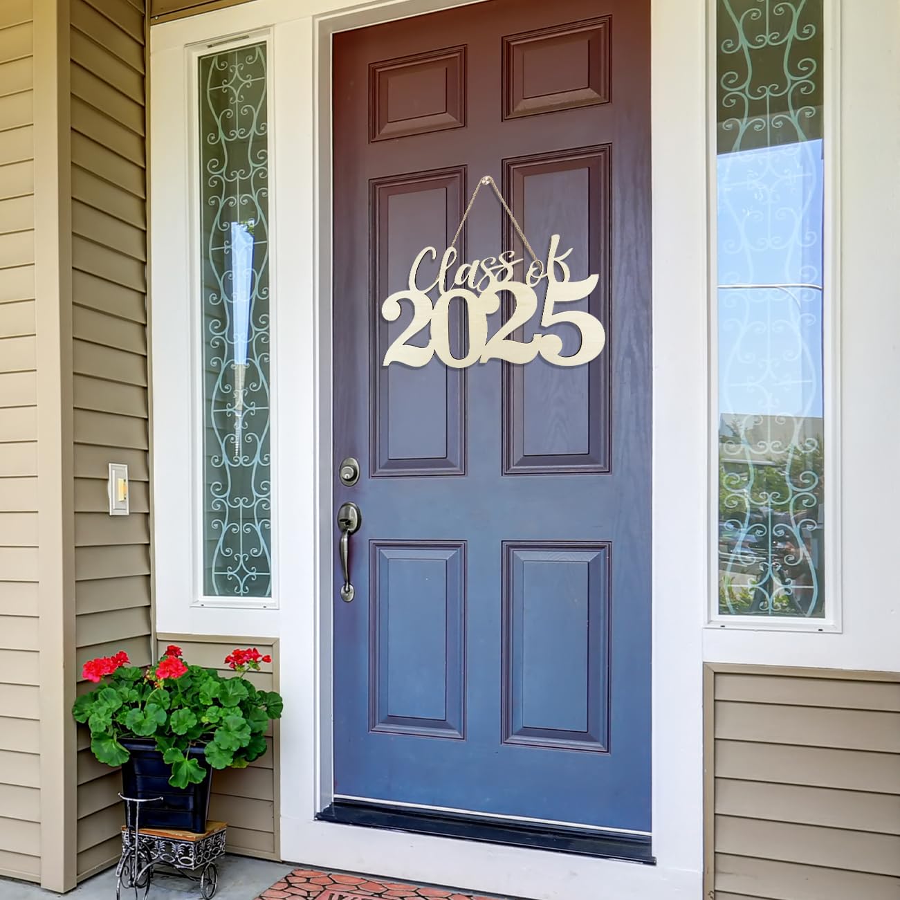 Class of 2025 Wooden Graduation Sign - First Day of School & Photo Booth Prop - 2025 Graduation Decorations, Ornaments & Wood Cutout Signs for Senior Year Celebrations, Parties & Memory Keepsakes