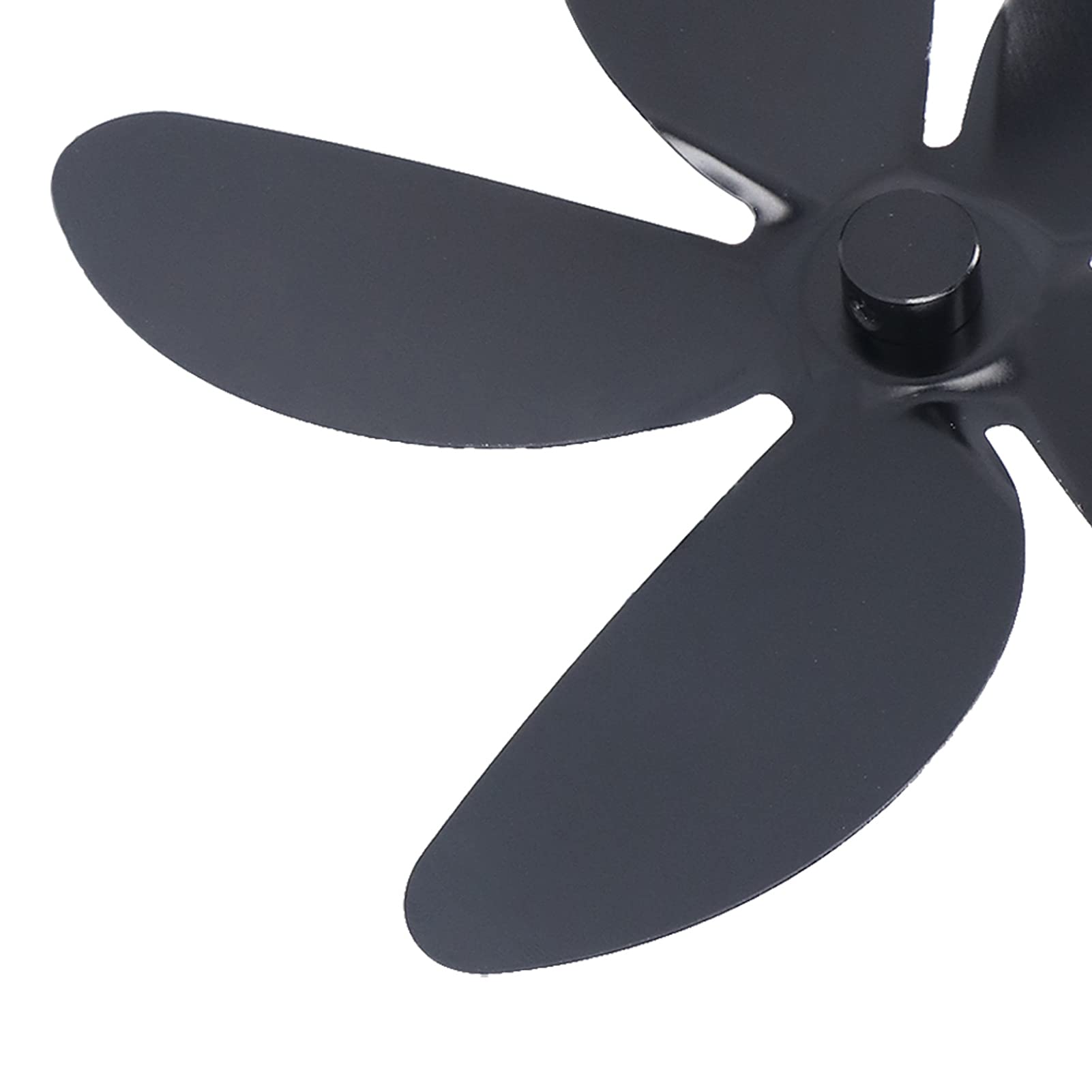 Universal Serlium Fireplace Fan Blade Replacement - 5 Blades Aluminum Alloy Stove Fan for Home Heating - Perfect for Wood Burning Stoves, Pellet Stoves & Fireplace Inserts