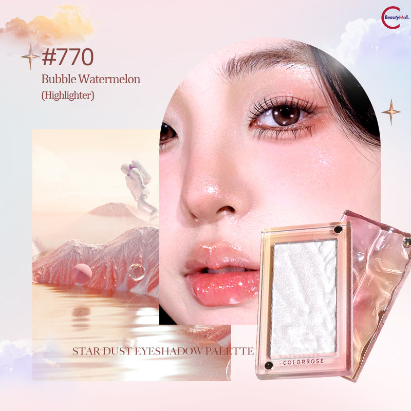 COLORROSE Water Ripple Highlighter - Starry River Light Glow Makeup | Shimmering Face & Body Highlighter for Natural Glow | Perfect for Night Out, Festival & Photoshoot Makeup