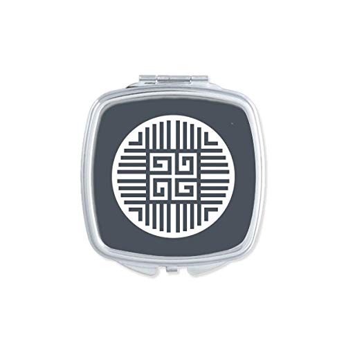 DIYthinker Traditional Four Blessings China Symbol Mirror - Portable Compact Pocket Makeup Mirror with Double Sided Glass for Travel, Home & Office