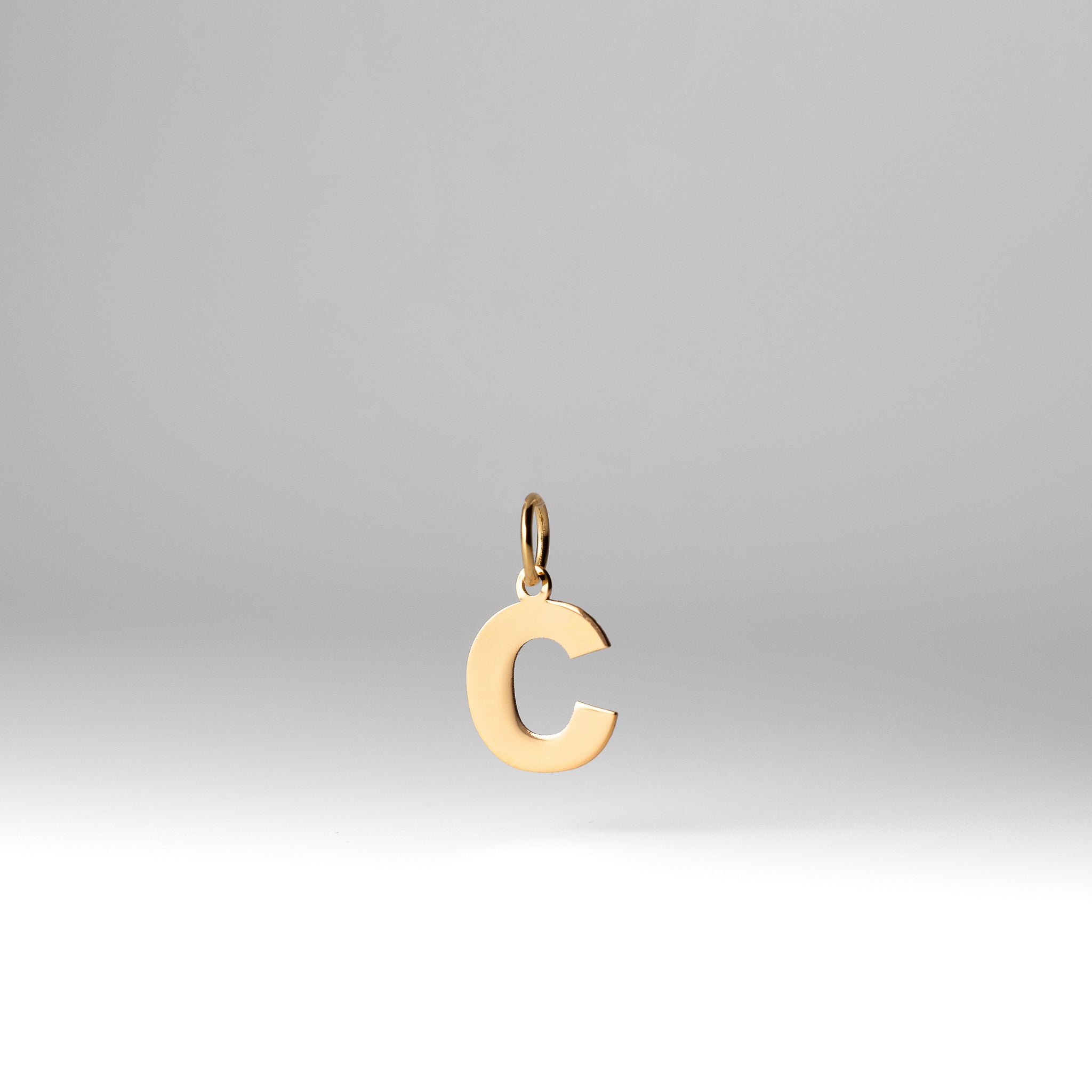 14K Gold Block Letter C Pendant Necklace for Women - Elegant Initial Jewelry Gift for Birthday, Anniversary & Everyday Wear