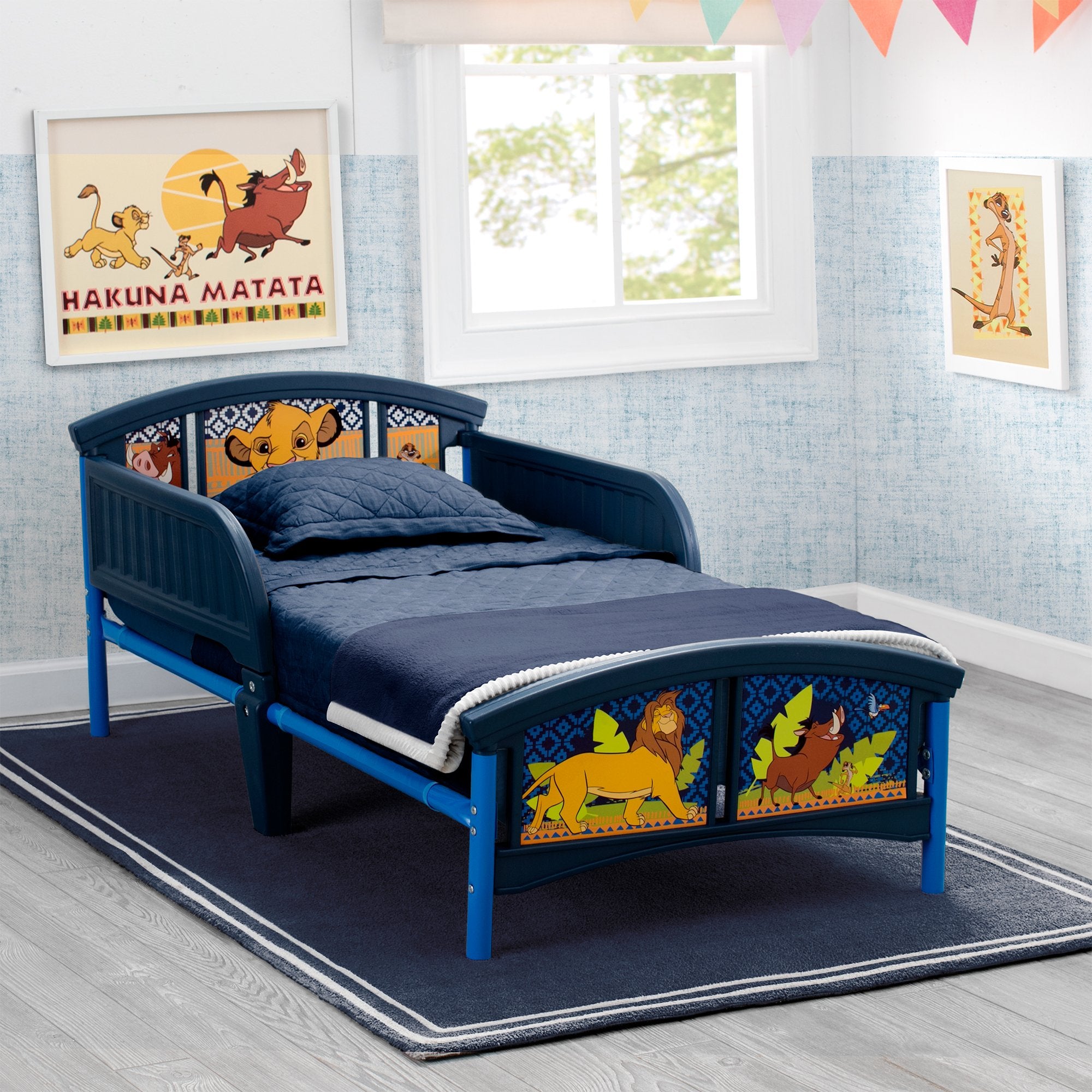 The Lion King Plastic Toddler Bed - Disney-Inspired Kids Bed for Boys & Girls - Durable Lightweight Toddler Bed for Nursery, Bedroom, or Playroom - Perfect for Disney Fans & Themed Room Decor