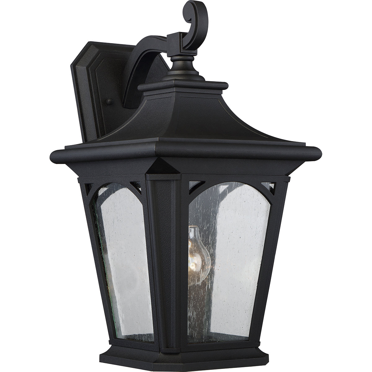 Bedford Small/Medium/Large Wall Lantern with Mystic Black Finish - Outdoor Lighting for Porch, Patio, and Garden Decor