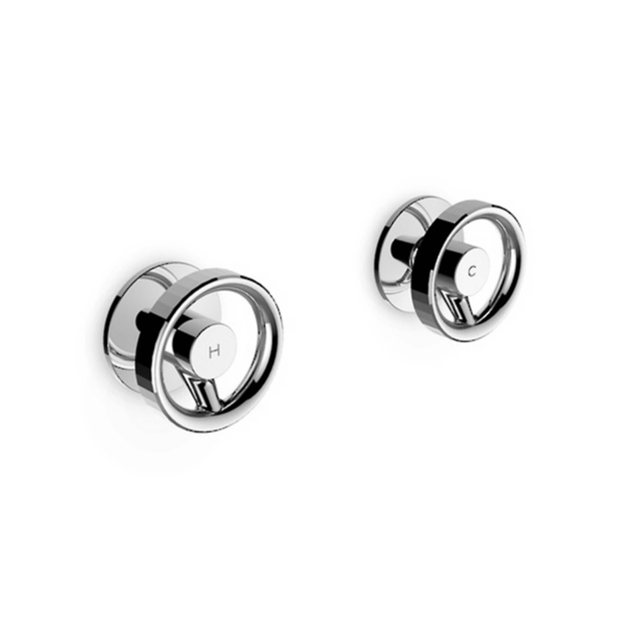 Single Handle Wall Mount Faucet Trim Kit in Chrome - Perfect for Bathroom Sink and Vanity Installation