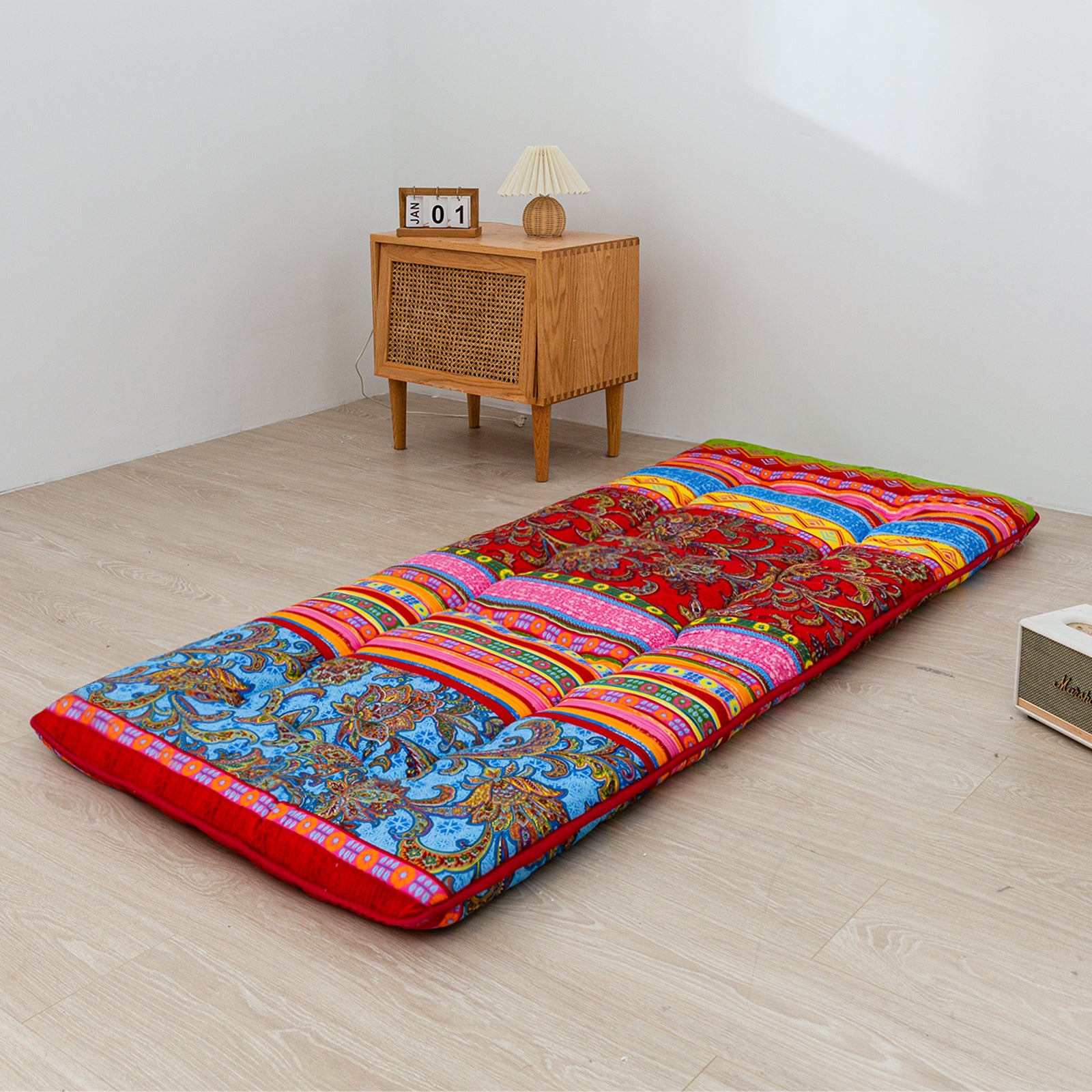 MAXYOYO Japanese Style Cot Futon Mattress - Foldable Floor Mattress, Tatami Mat & Bohemian Bed for Guest Room, Yoga, Meditation & Camping