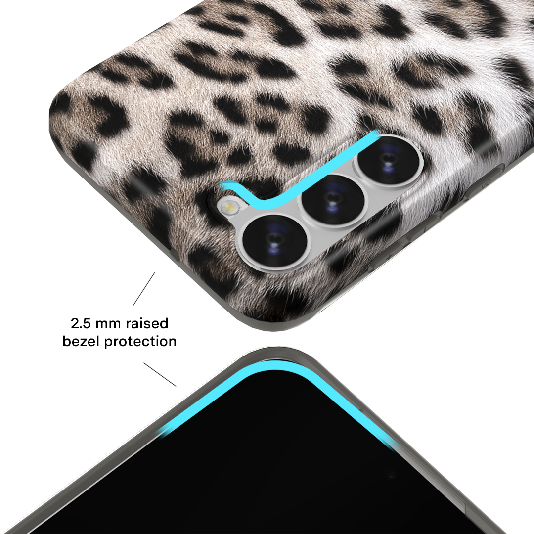 Premium Arctic Leopard Print Samsung Phone Case - Durable Protective Cover for Galaxy S21/S22/S23 Series - Perfect for Outdoor Adventures & Daily Use