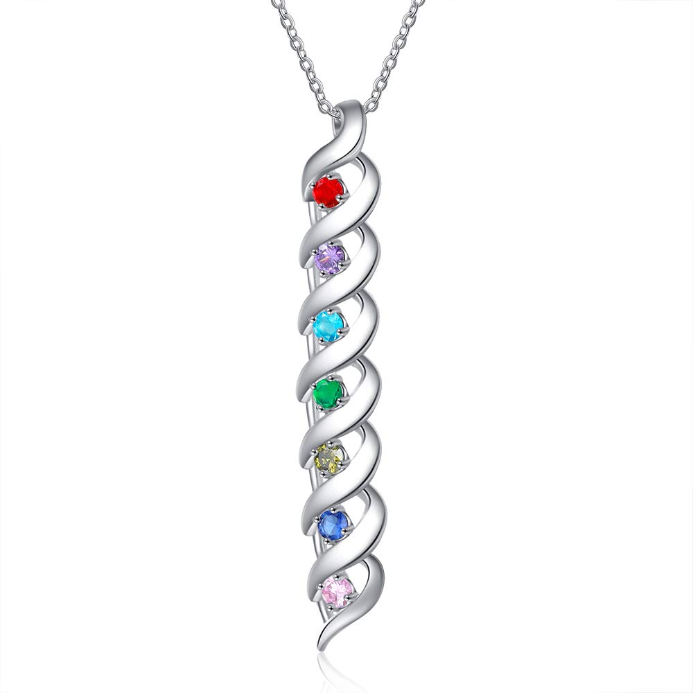 Personalized Mother & Grandma Necklace with 1-10 Name & Simulated Birthstones - Custom Jewelry Gift for Wife, Sister, Daughter - Birthday, Anniversary, Mother's Day Present - Perfect for Family Occasions & Special Moments
