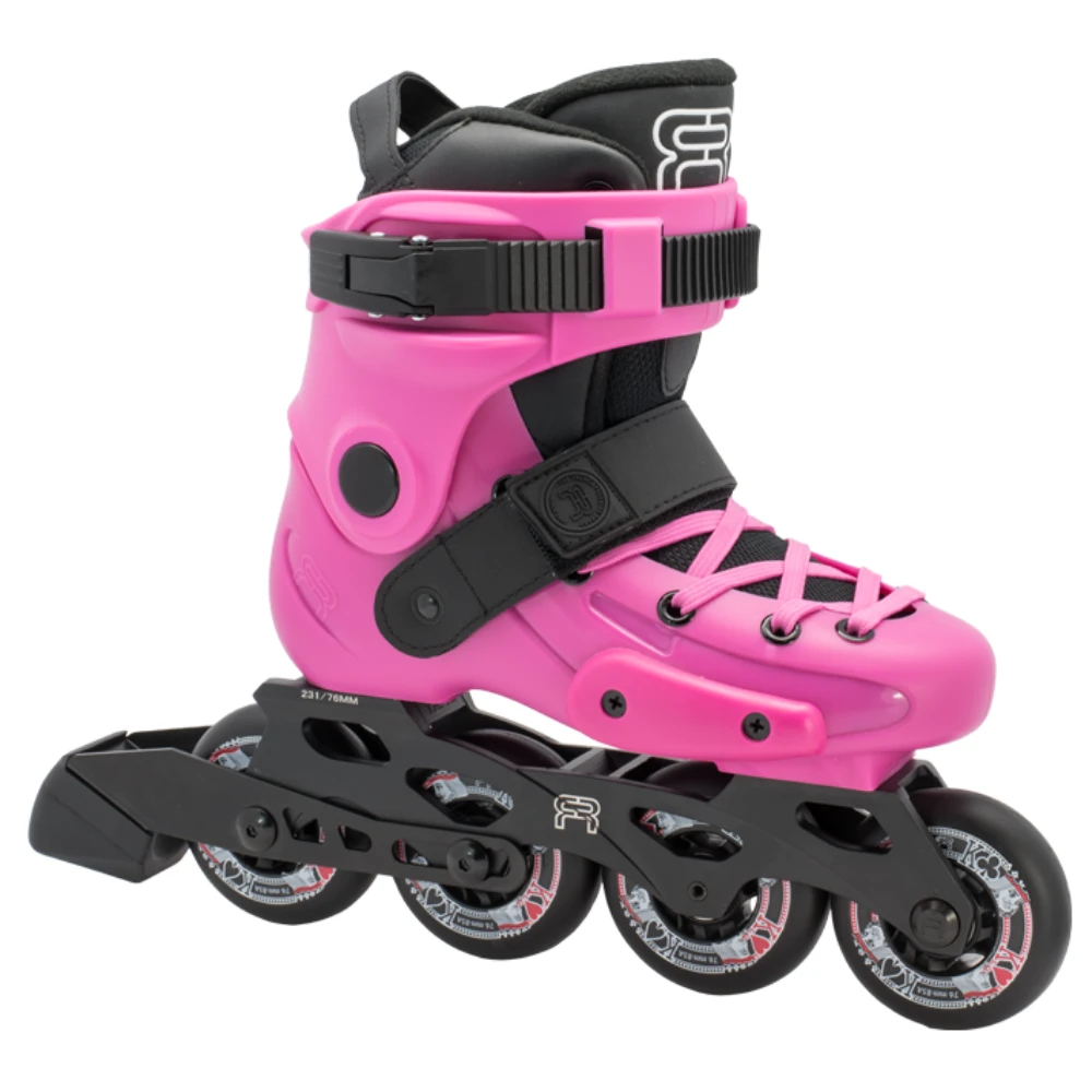 FR Junior Inline Skates for Kids - Adjustable Pink Roller Skates for Girls & Boys Ages 5-12 | Perfect for Outdoor Fun, Birthday Gifts & Roller Rink Parties