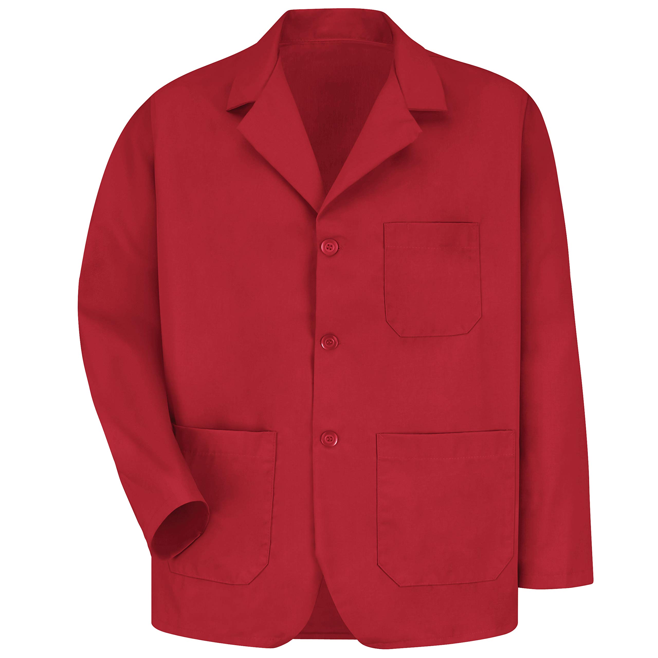 Red Kap Men's Lapel Counter Coat - Professional Work Jacket for Baristas, Bartenders & Waiters - Ideal for Coffee Shops, Restaurants & Service Industry