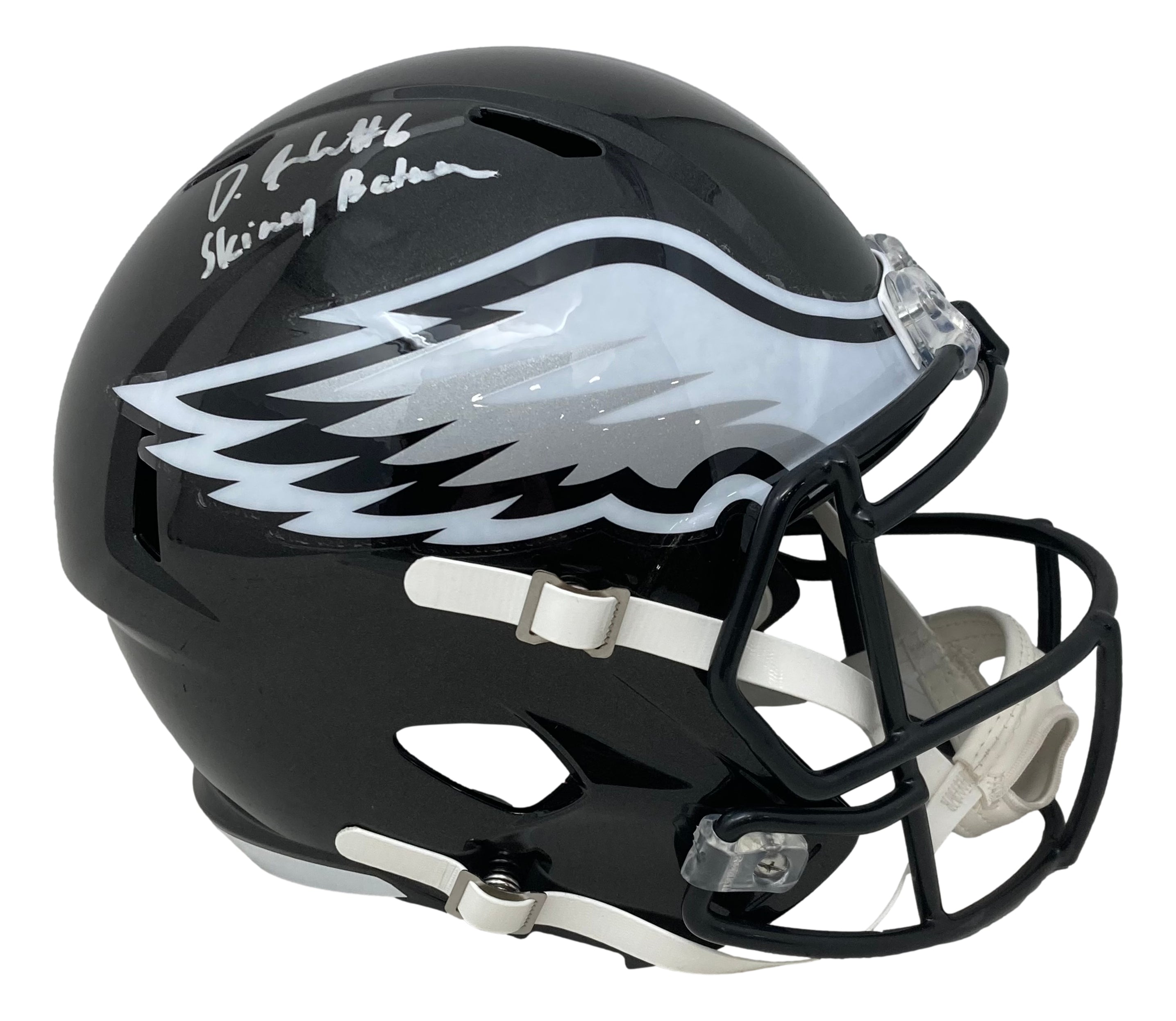 Devonta Smith Signed Philadelphia Eagles Football Helmet - Authentic Speed Replica with Fanatics Certification | Perfect for Eagles Fans, NFL Collectors, and Man Cave Decor