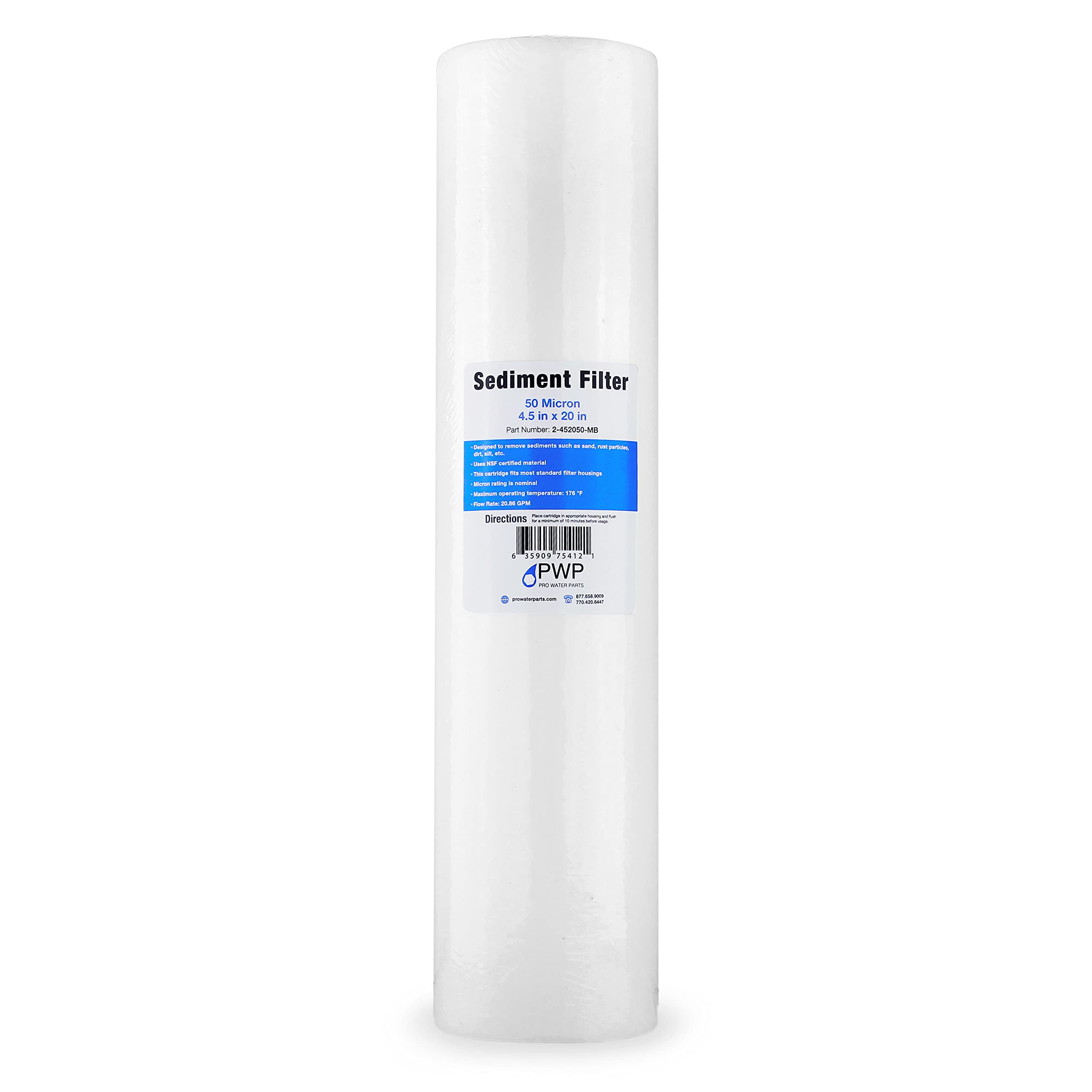 50 Micron Sediment Melt Blown Water Filter Cartridge 4.5