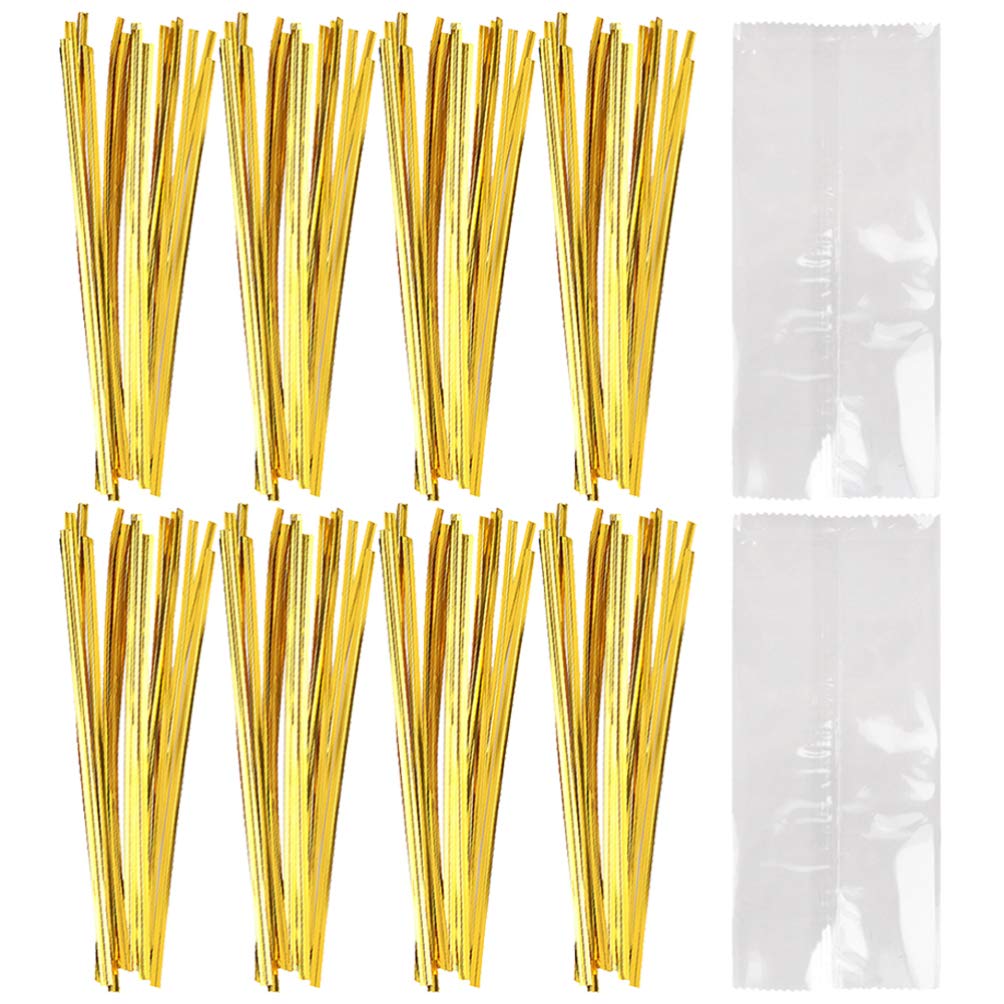 Hemoton 100pcs Popsicle Bags with Ties - Reusable Ice Cream Sealing Bags for DIY Homemade Ice Pops (8x19cm) - Perfect for Summer Treats, Kids Snacks & Party Favors