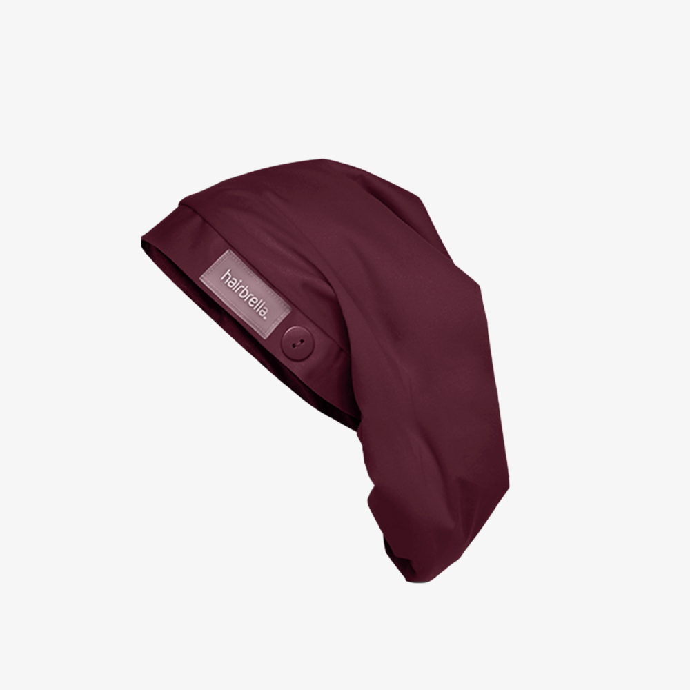 Waterproof Hairbrella Scrub Cap XL - Satin Lined for Hair Protection | Sugarplum Color | Ideal for Showering, Swimming & Salon Visits