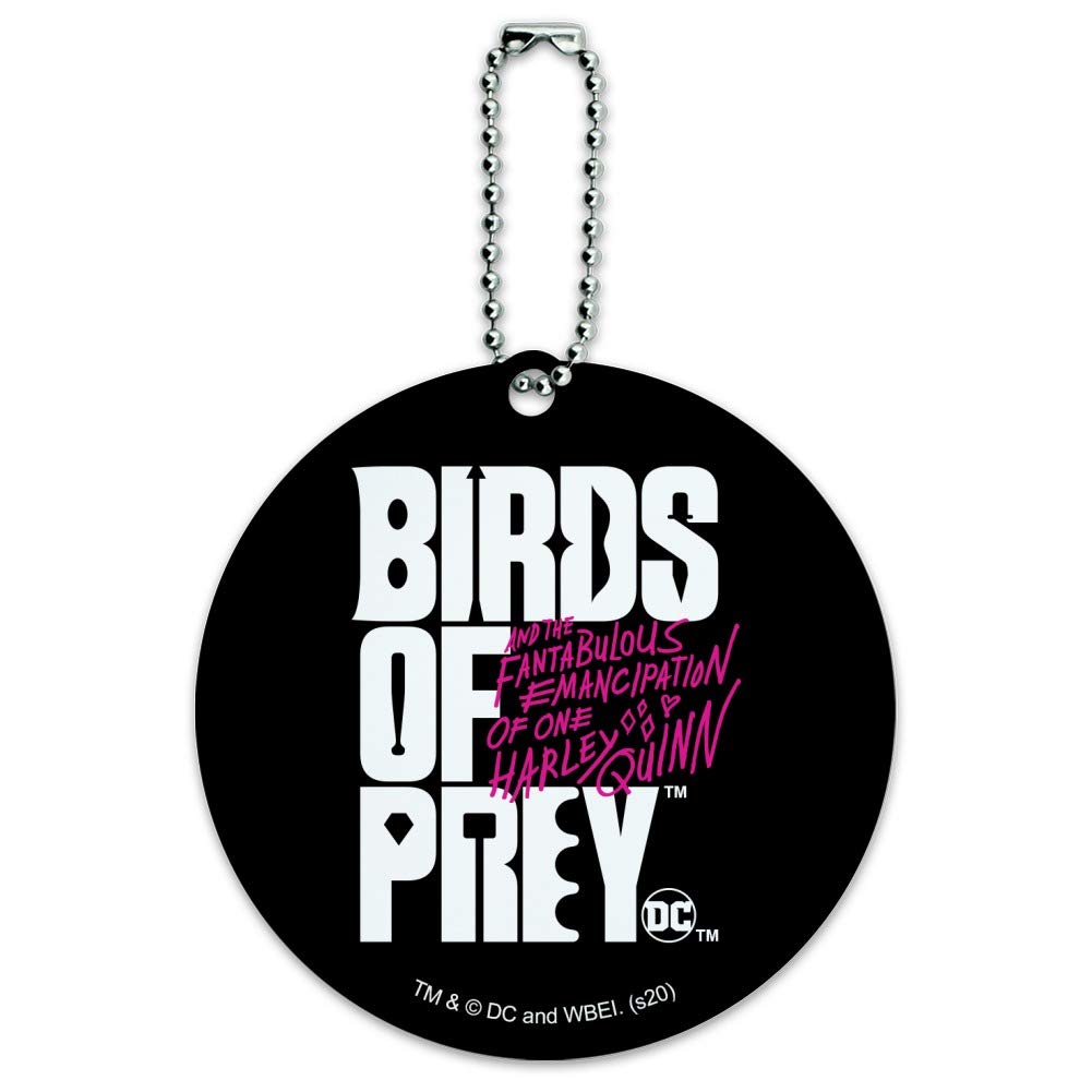 Birds of Prey Movie Logo Round Luggage ID Tag - Durable Suitcase & Carry-On Baggage Identifier - Perfect for Travel, Business Trips & Vacation Identification