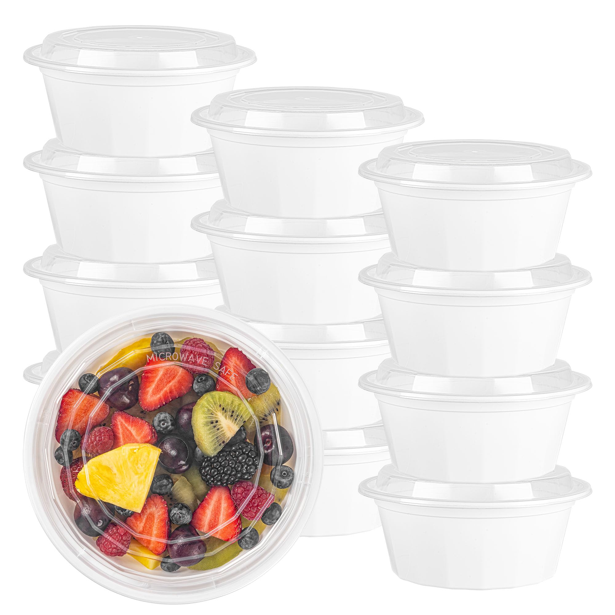 Restaurantware 32oz Disposable Takeout Containers - 100 Pack BPA-Free Microwavable Food Storage Boxes with Clear Plastic Lids | Perfect for Catering, Meal Prep & Leftovers